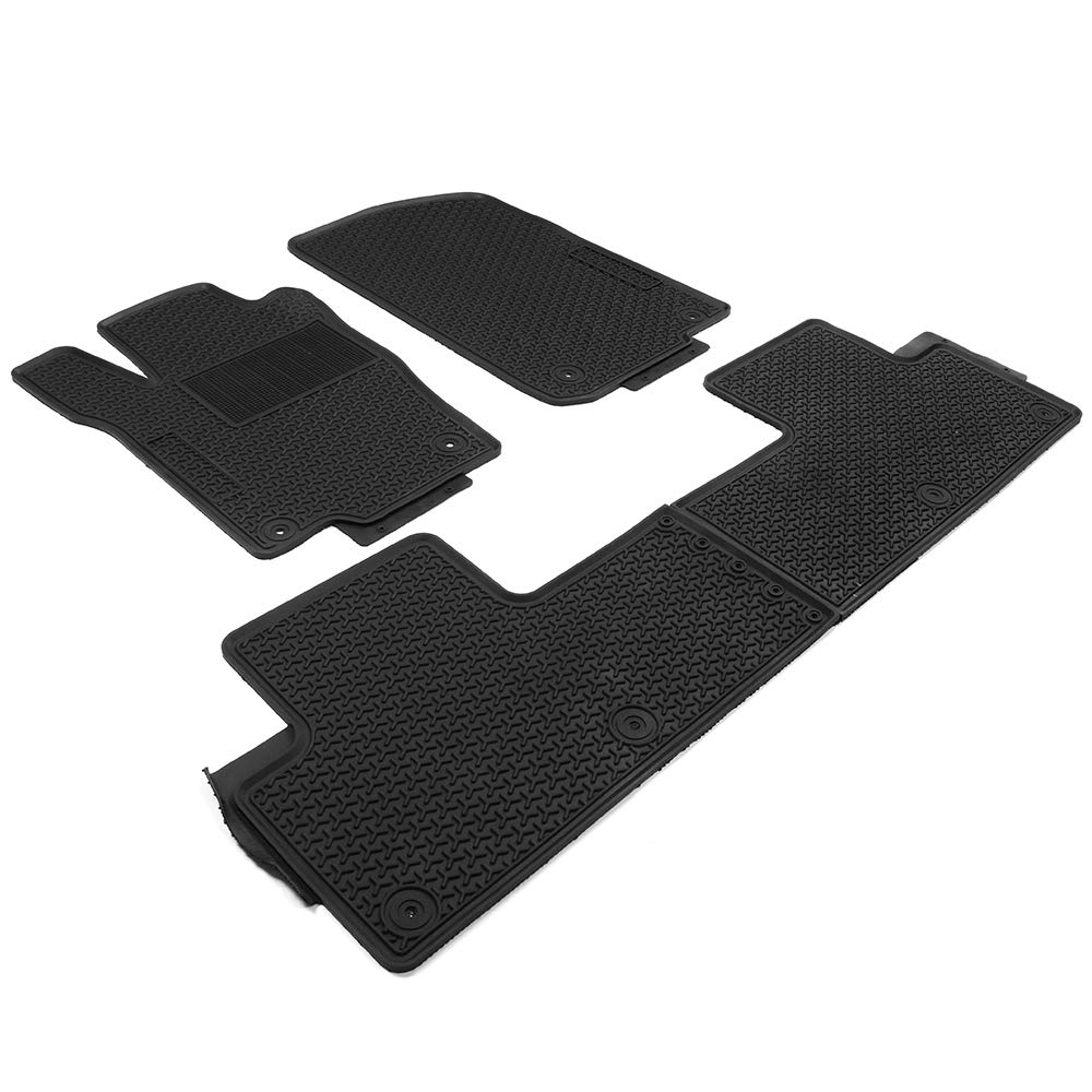 IKON MOTORSPORTS Custom Fit All-Weather Floor Mats for 2012-2019 Mercedes-Benz W166 ML/GLE Class - Premium Latex Rubber Car Interior Protection (Black) - Perfect for Daily Commute, Road Trips & Winter Driving