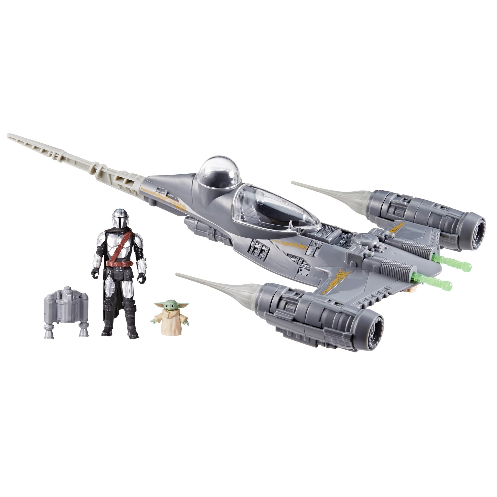**Star Wars The Mandalorian N-1 Starfighter Toy Ship with 4-Inch Grogu & Mandalorian Action Figures – Epic Hero Series – Kids Toys for Ages 4+ – Perfect for Playtime, Collecting & Role-Playing Adventures**