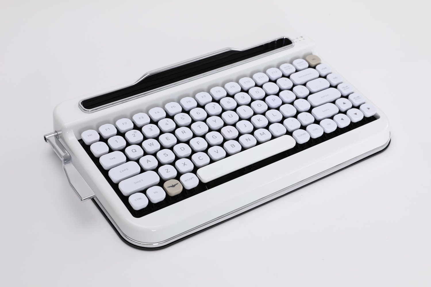 Premium Bluetooth Keyboard with Diamond Keycaps - Cherry MX Brown Switches, White (Ideal for Office Work, Gaming & MacBook Pro/Windows Laptop Typing)