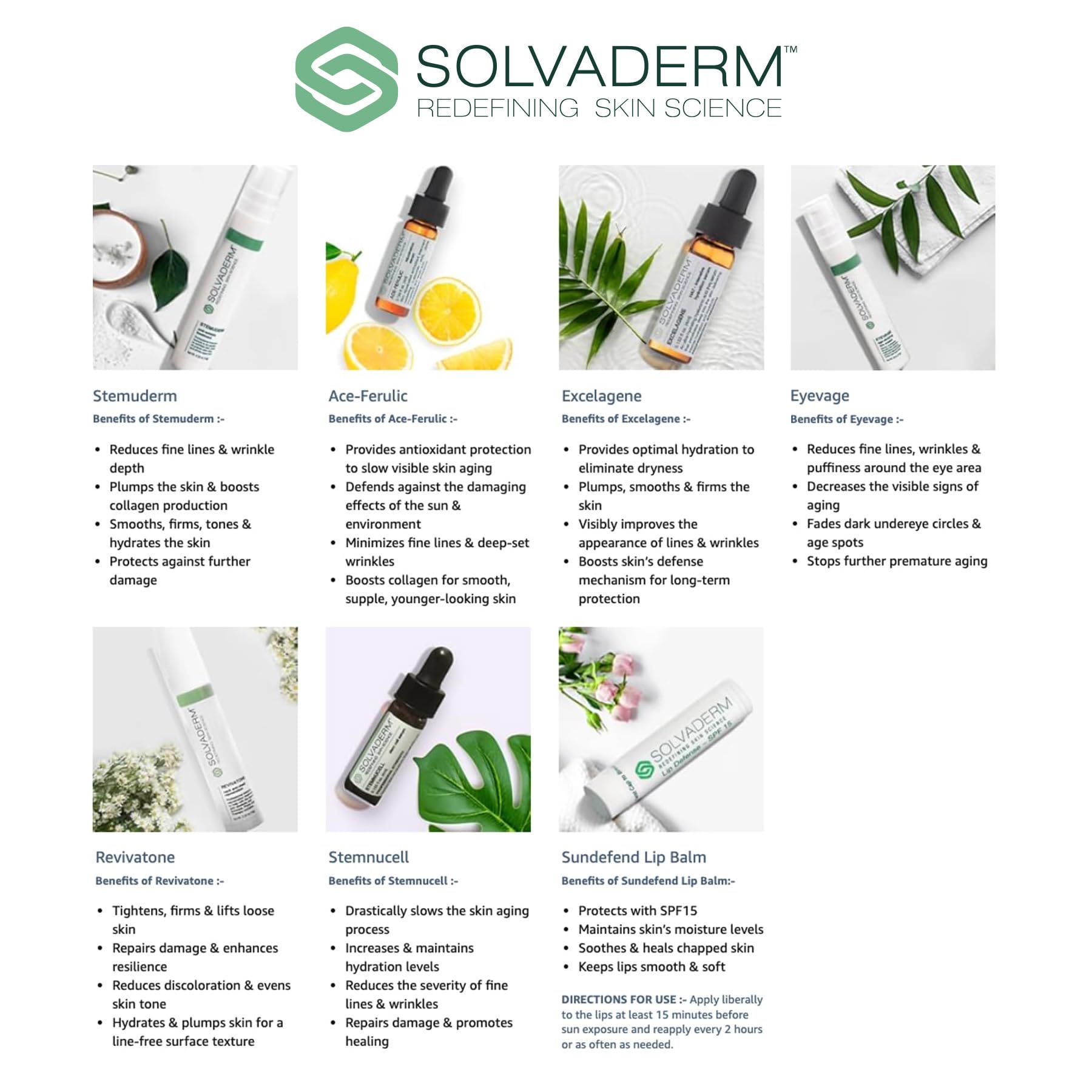 SOLVADERM 8-Piece Travel Size Skin Care Set - Anti-Wrinkle, Anti-Aging & Rejuvenating Treatment for Eyes, Face, Neck & Chest | Essential Beauty Kit for Daily Routine, Travel & On-The-Go Skincare