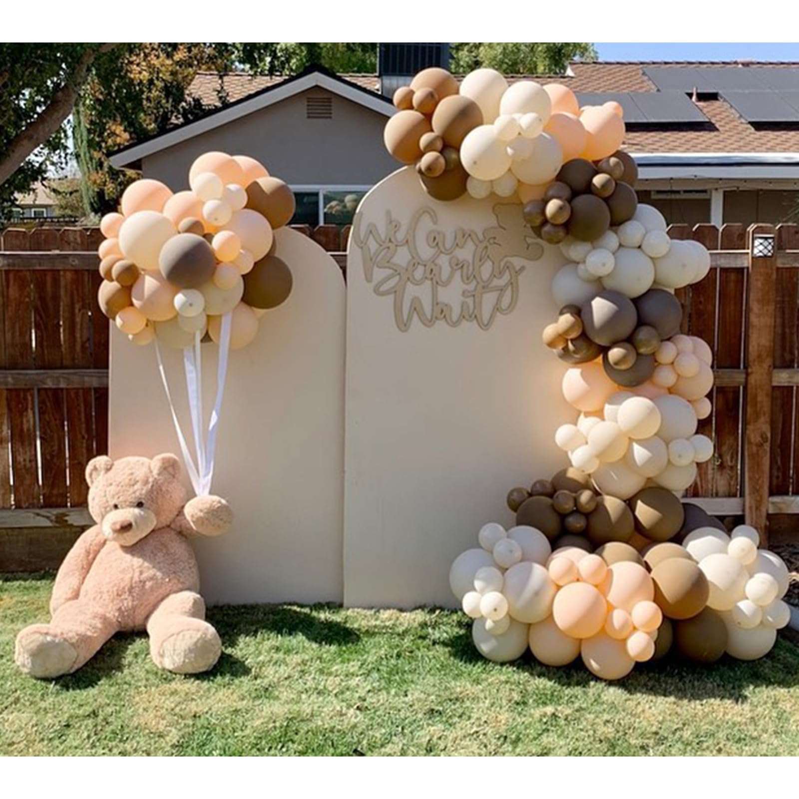 NISOCY 102PCS Brown Balloons Arch Garland Kit - 18In, 12In, 10In, 5In Dark Brown Balloons for Birthday, Wedding, Baby Shower, Jungle & Safari Party Decorations | Perfect for Indoor & Outdoor Events, Photo Backdrops, and Themed Celebrations