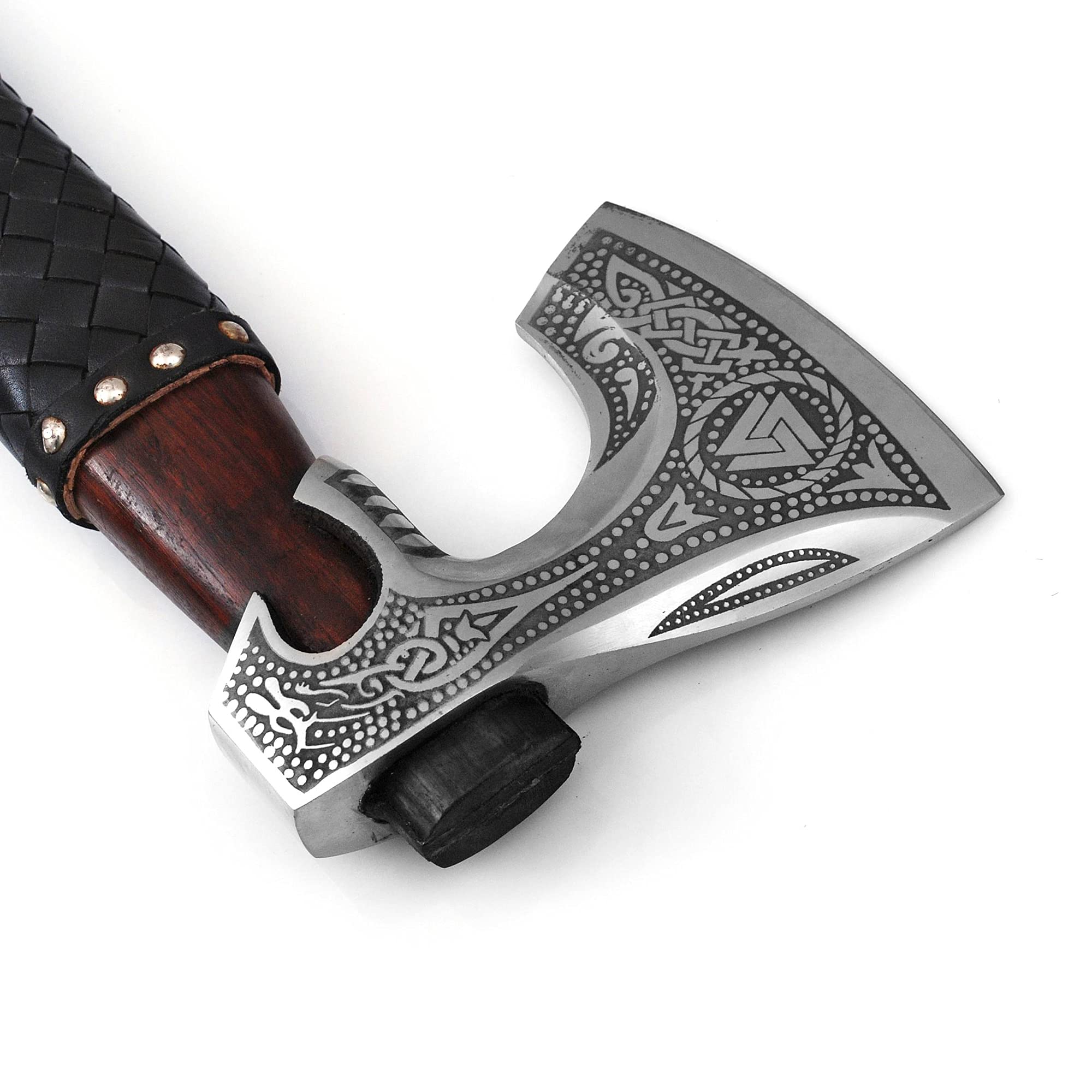 Premium Viking Axe - Handcrafted Bearded Camping & Hunting Axe with Engraved Blade & Rosewood Handle (ARSAXE09) - Perfect for Outdoor Adventures, Bushcraft & Wood Carving