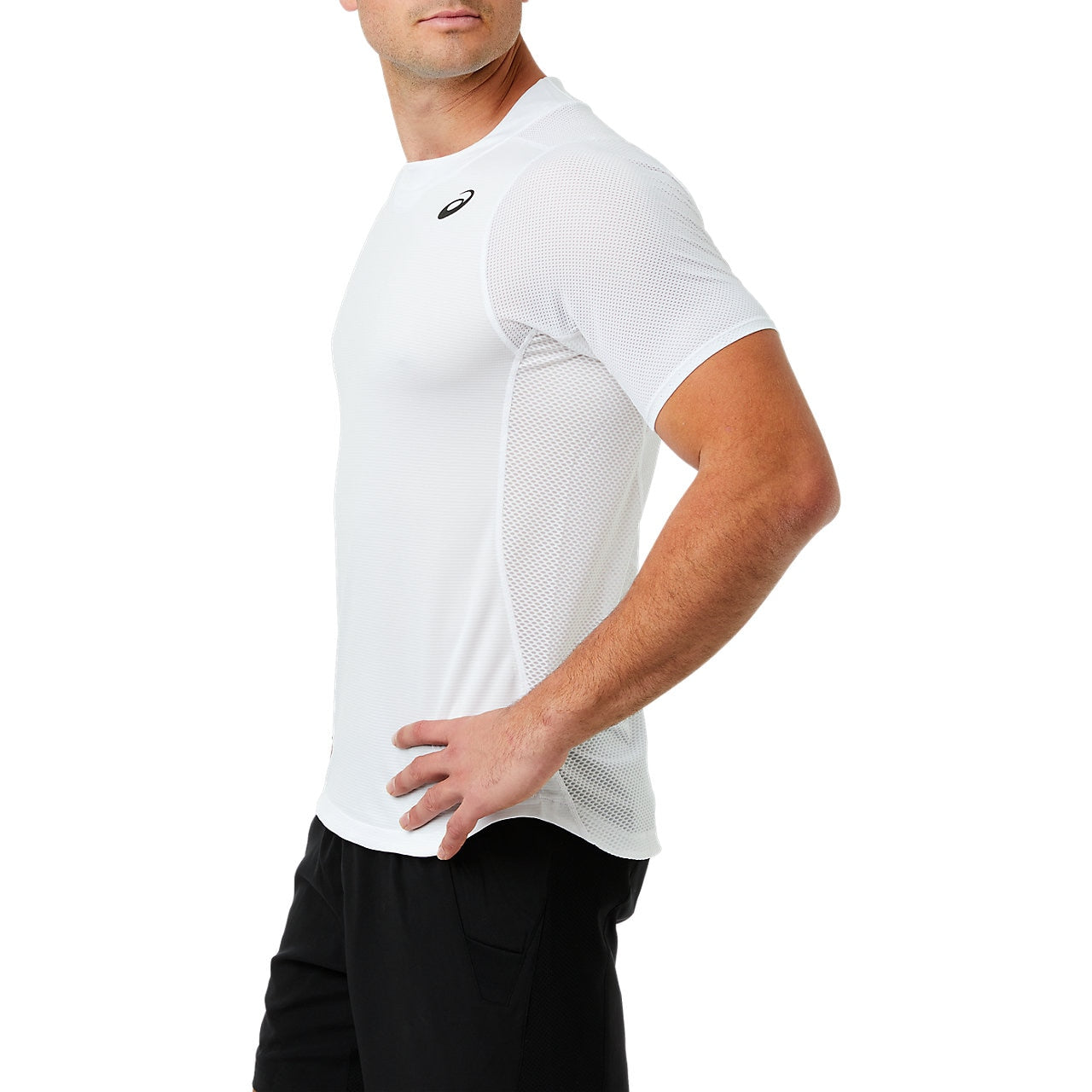 ASICS Men's Gel-Cool Short Sleeve Running Shirt - Moisture-Wicking Athletic Top for Jogging & Gym Workouts (White) - Perfect for Summer Training & Outdoor Sports