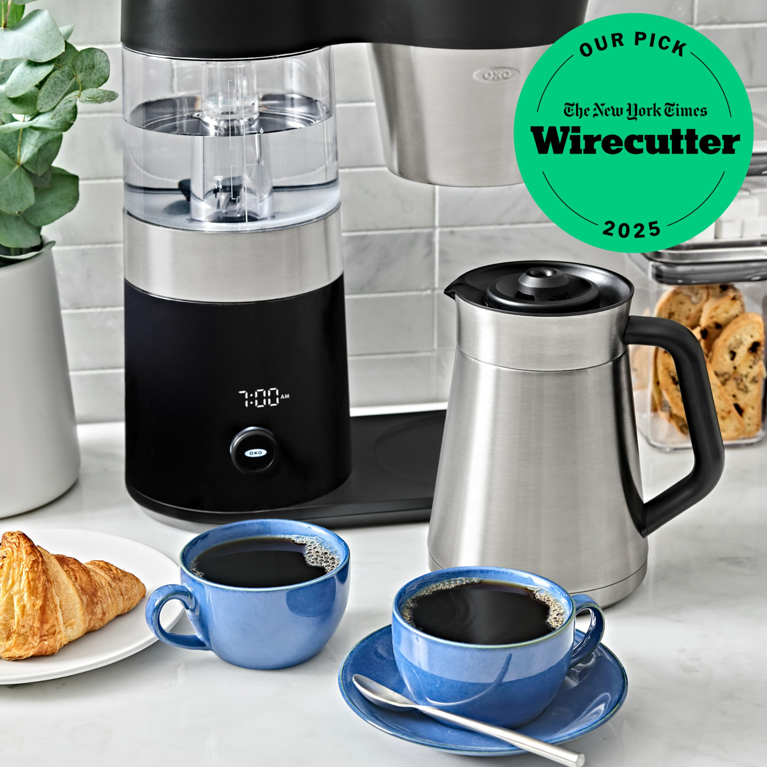 OXO Brew 9 Cup Stainless Steel Coffee Maker - Silver & Black | Drip Coffee Machine for Home & Office | Perfect for Morning Brews & Entertaining Guests