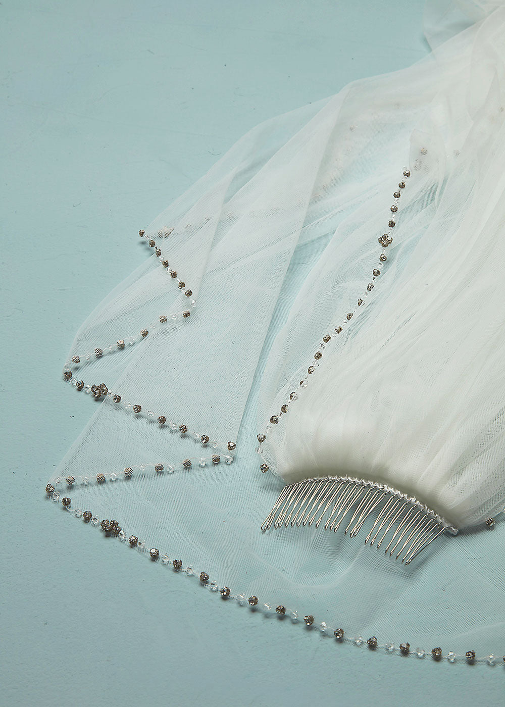 Kaylee Veil - Elegant Bridal Wedding Veil with Lace Trim | Perfect for Brides, Weddings, and Special Occasions