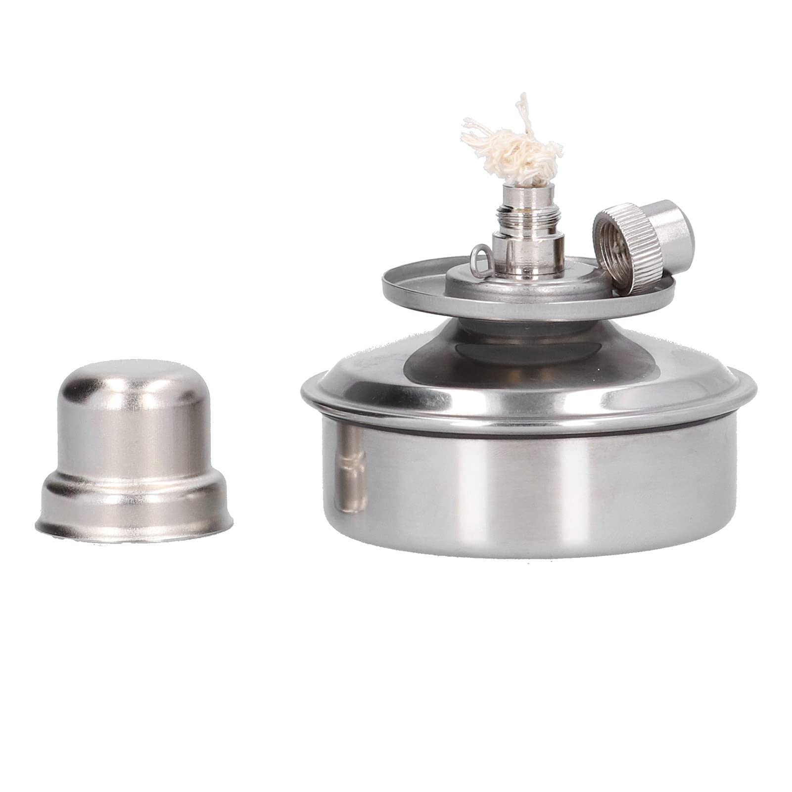 100ml Portable Alcohol Burner Lamp - Adjustable Flame, Explosion-Proof Stainless Steel Lab Heating Tool for Chemistry Experiments, Science Class & Camping Use