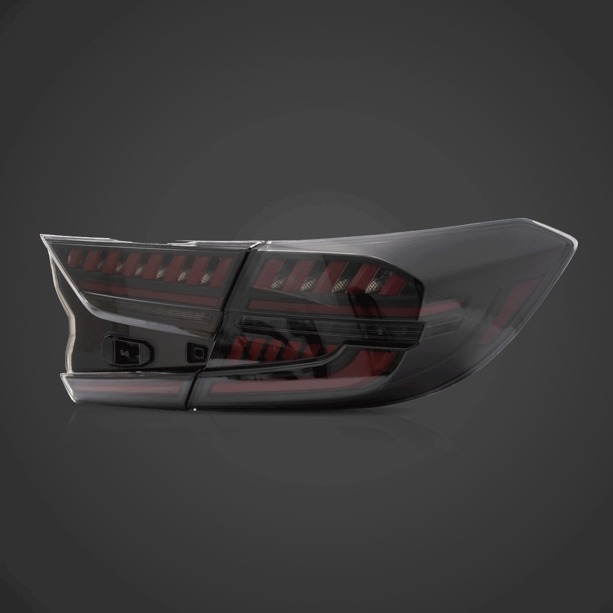 2018-2022 Honda Accord 10th Gen LED Tail Light Assembly - Full LED Dynamic Welcome Lighting - Direct Fit Replacement - Enhanced Visibility & Style for Night Driving