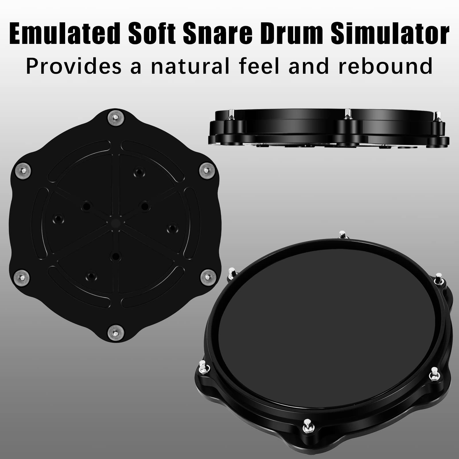 RANMING Silent Drum Practice Pad Set with Stand Kit - 14