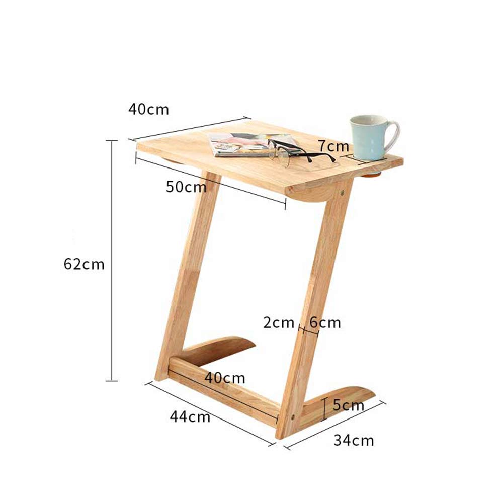 Feifei Adjustable Sofa Table - Portable TV Tray, Laptop Desk with Removable Side Tray | Perfect for Snacks, Coffee, Writing & Reading in Living Room, Bedroom or Office