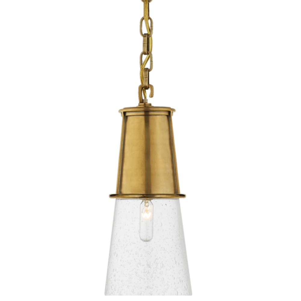 Blaese Pendant Light Fixture - Hand-Rubbed Antique Brass Finish - Perfect for Dining Room, Bedroom, or Entryway Lighting