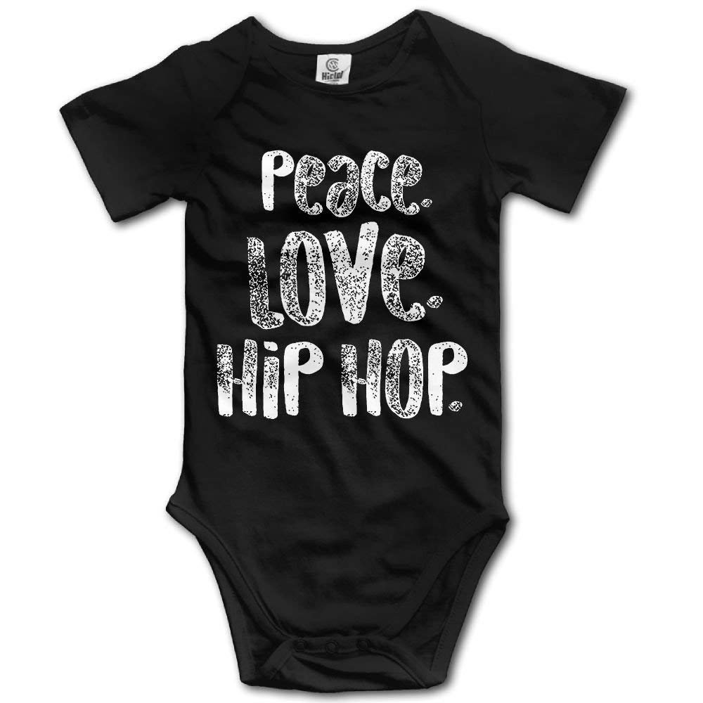 Pengshiliu Hip Hop Dance Baby Bodysuit - Short Sleeve Romper Jumpsuit for Toddlers (Black) | Perfect for Dance Classes, Playtime & Casual Wear