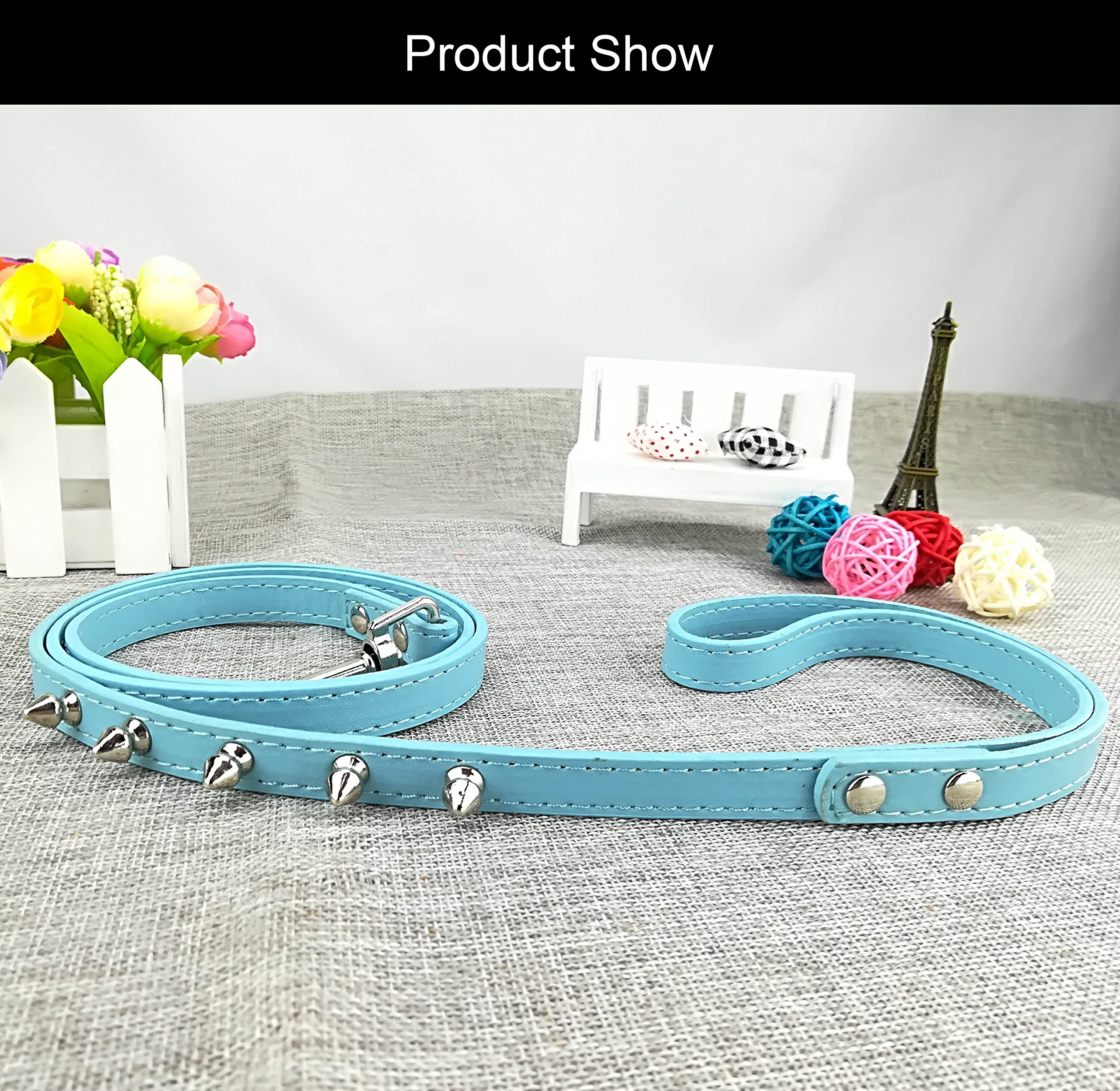Stylish Punk Studded Dog Collar and Leash Set - Adjustable Pet Collar with Matching Leash for Small Medium Large Dogs | Perfect for Daily Walks, Training & Punk Fashion Pet Accessories
