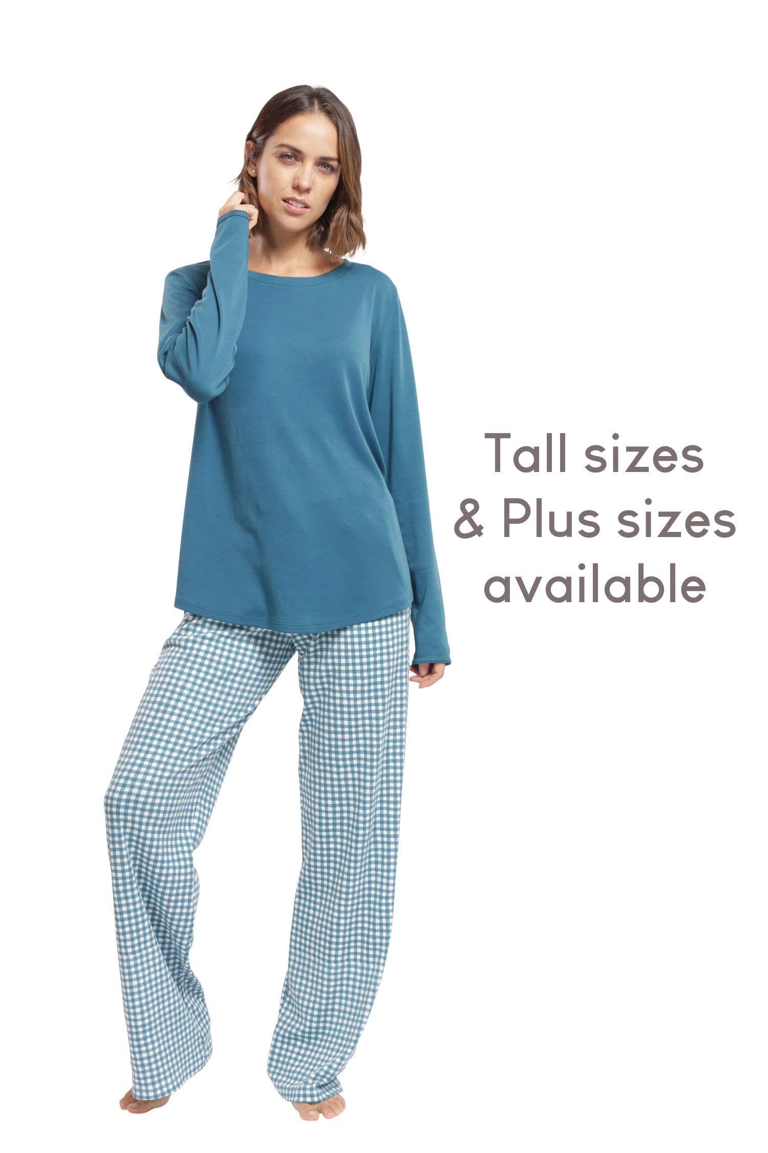 Premium Pima Cotton Women's Pajama Set - Ultra Soft Lounge Sleepwear for Women - Perfect for Weekend Relaxation & Home Comfort