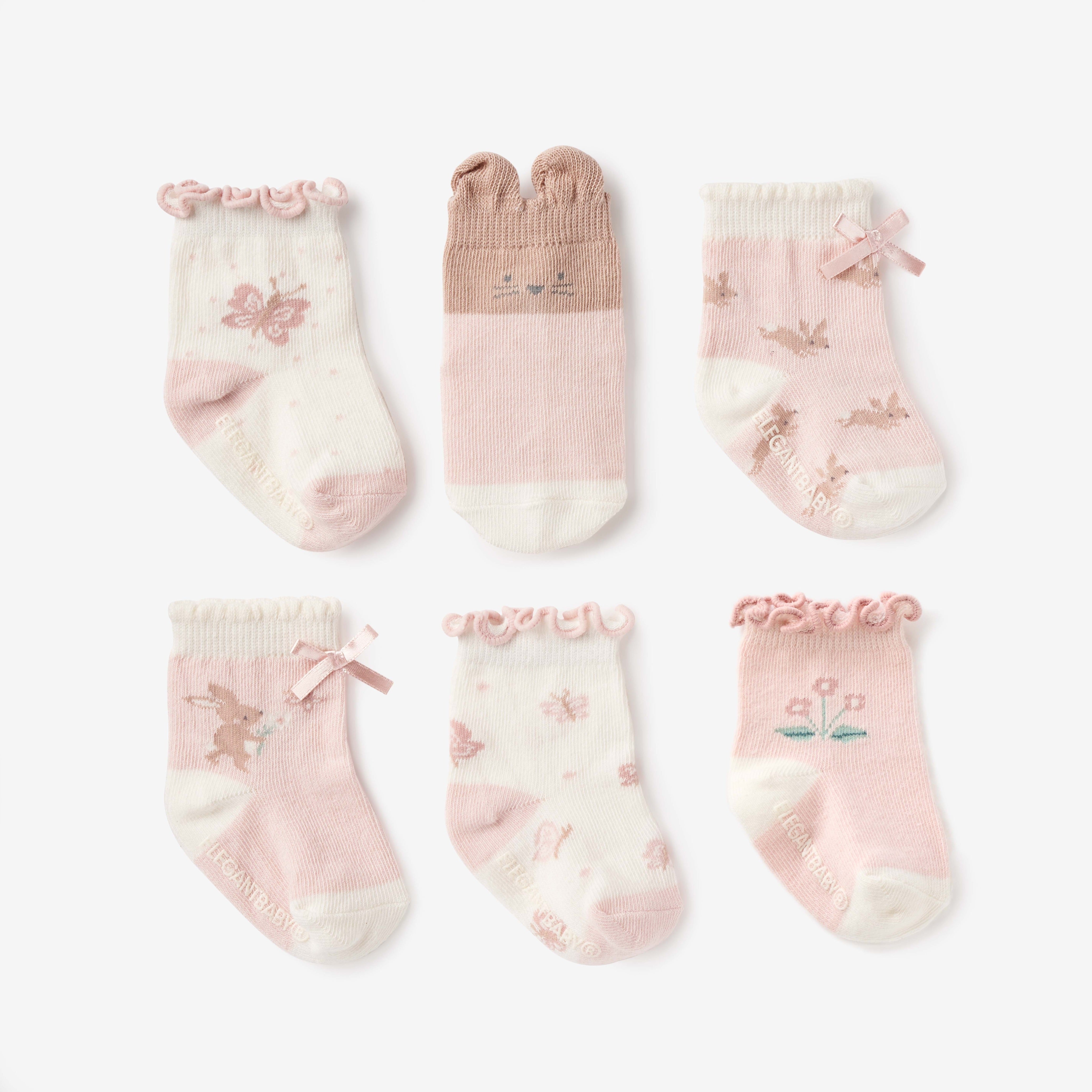 Non-Slip Baby Socks 6-Pack for Toddlers - Soft Anti-Skid Infant Socks for Crawling & Walking - Perfect for Indoor Play, Garden Picnics, and Outdoor Activities
