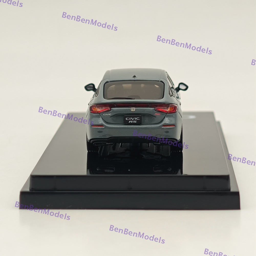 1/64 Scale Hobby Japan Honda Civic RS Sonic Gray Pearl Diecast Model Car HJ642046AGY - Perfect for Collectors, Display, and Gifts