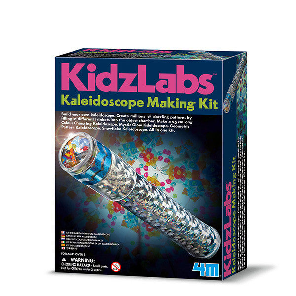 4M Kidz Labs Kaleidoscope Making Kit - DIY Science Toy for Kids Ages 8+, Creative STEM Educational Craft Project for Home & Classroom Activities