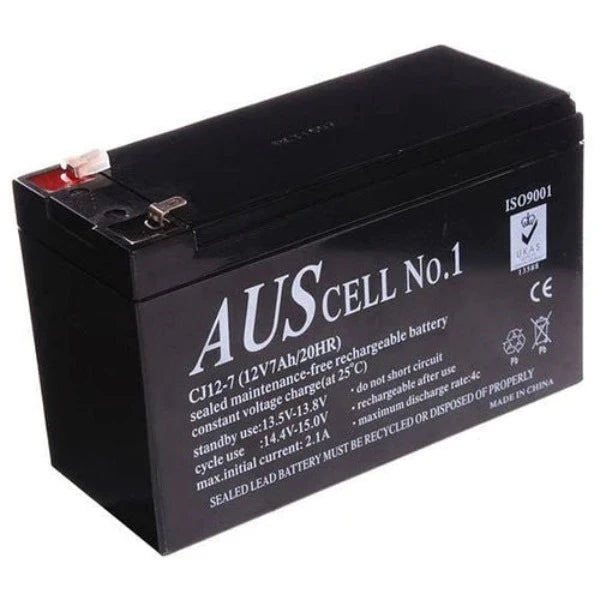 12V 7Ah Rechargeable Alarm Battery - Long Lasting Backup Power for Security Systems, Emergency Lights & UPS (SA12V7) - Ideal for Home & Business Security, Power Outages & Off-Grid Use