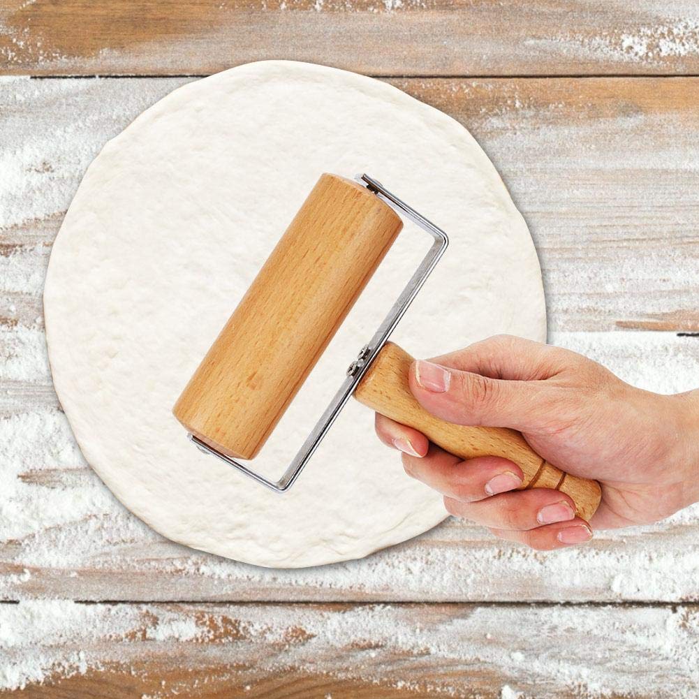 T-Shaped Pastry Roller - Wooden Multifunctional Dough Rolling Pin for Fondant, Cookies, Pizza, Pasta & Chapati | Perfect for Baking, Cake Decorating & Kitchen Use