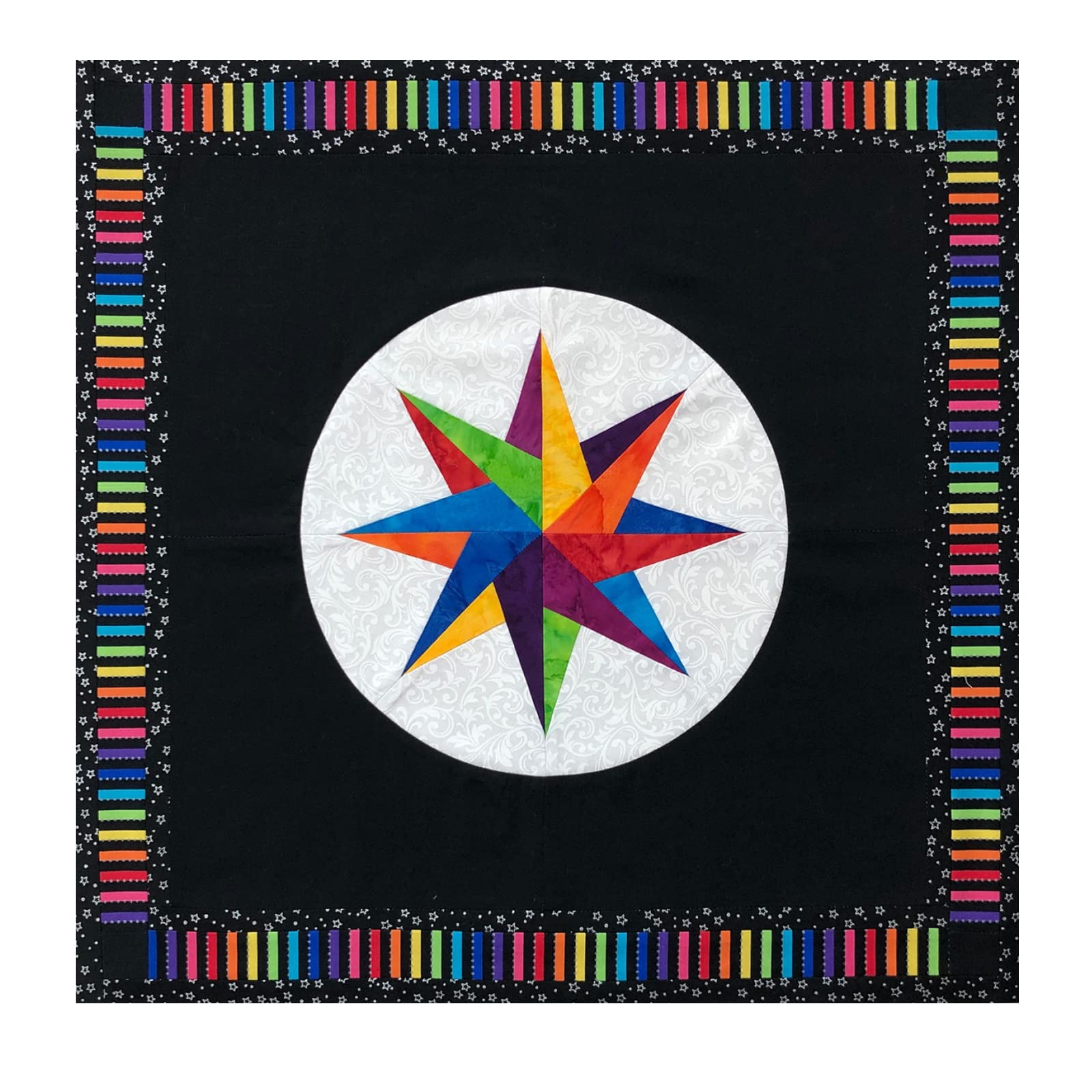 Jacqueline de Jonge Be Colorful Starlight Quilt Kit - Premium DIY Quilting Set for Beginners & Experts - Perfect for Home Decor, Bedding & Gift Giving