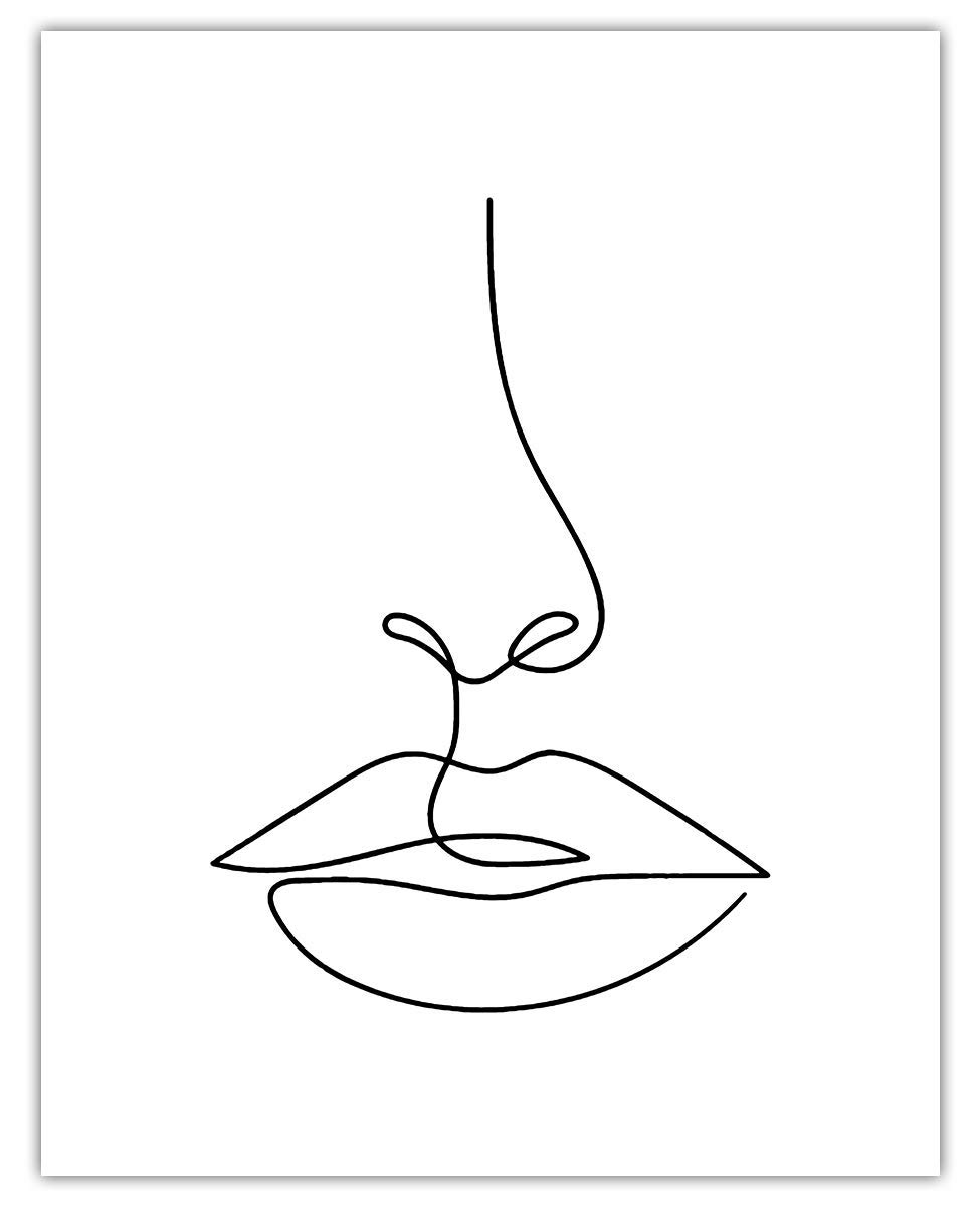 Abstract Face Line Figure Wall Art - Minimalist Aesthetic Boho Decor for Home, Office, Bedroom & Living Room - Unframed 11x14 Inch Posters | Perfect for Modern Spaces, Gallery Walls & Gift Giving