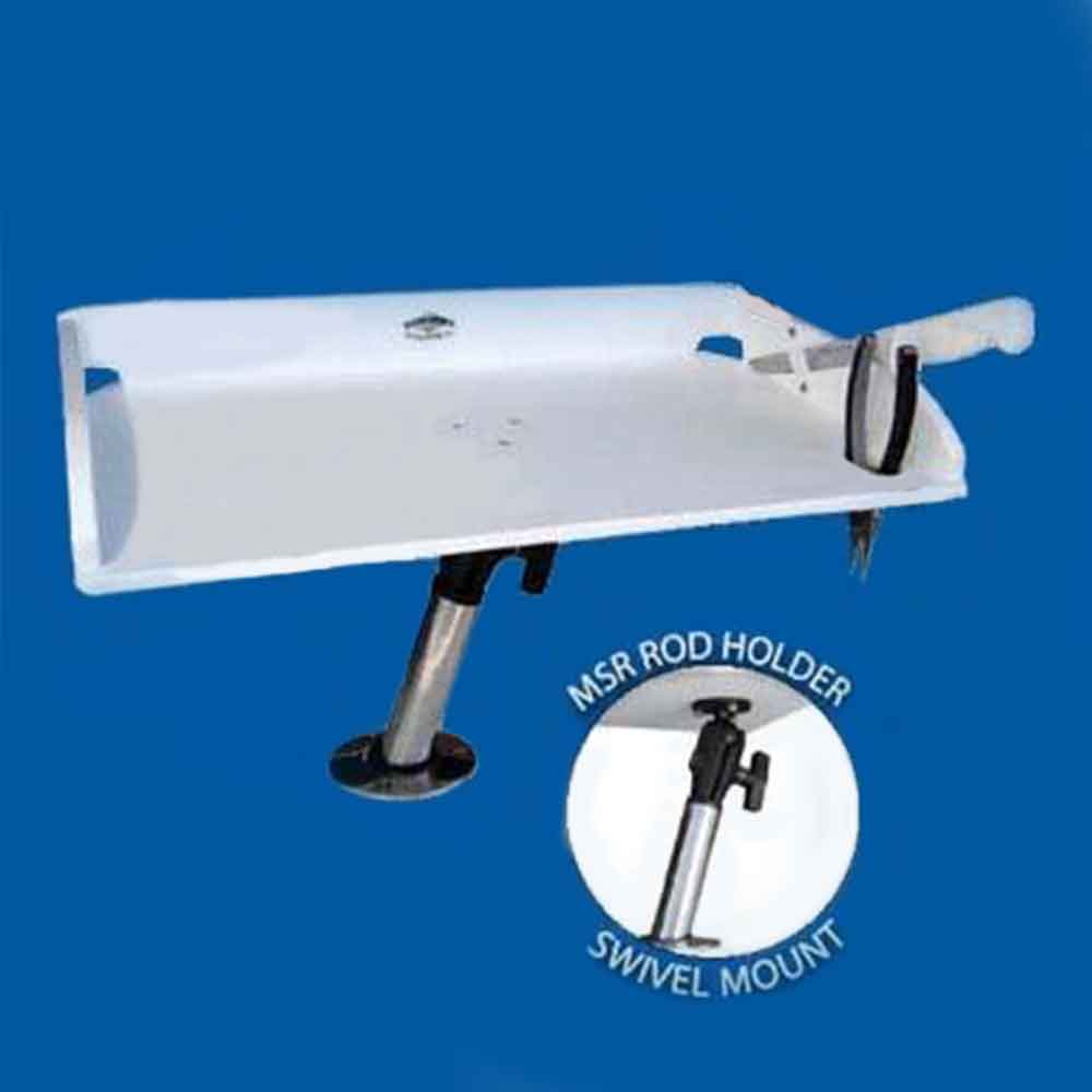 Deep Blue Marine Products Multisystem Bait Table - Premium Fishing Bait Station for Boats & Kayaks - Perfect for Saltwater & Freshwater Fishing Trips