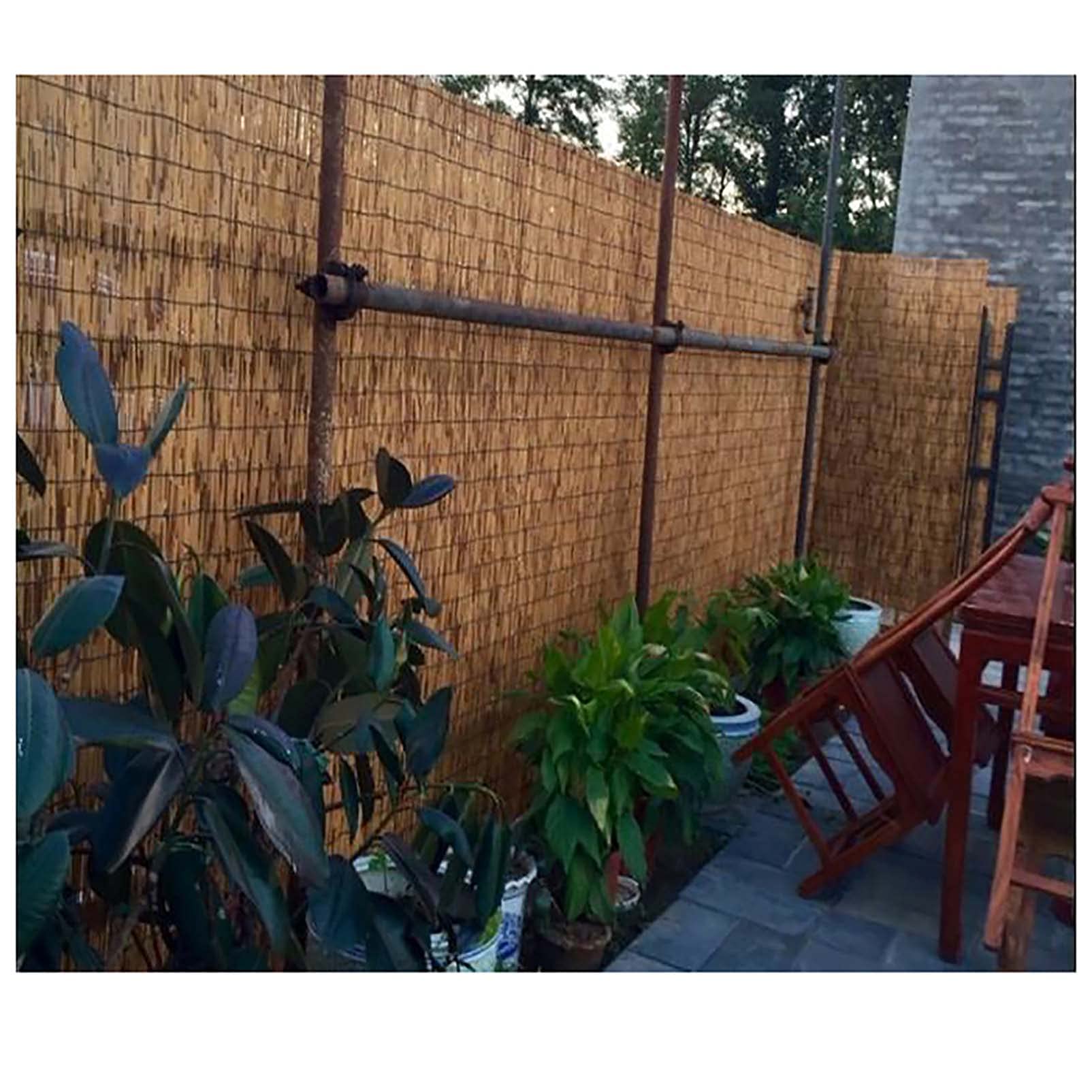 Tophacker 4ft High Bamboo Reed Privacy Screen - Natural Outdoor Patio Fence Roll for Garden, Balcony & Gallery Decoration | Perfect for Creating Private Spaces & Enhancing Landscape Design