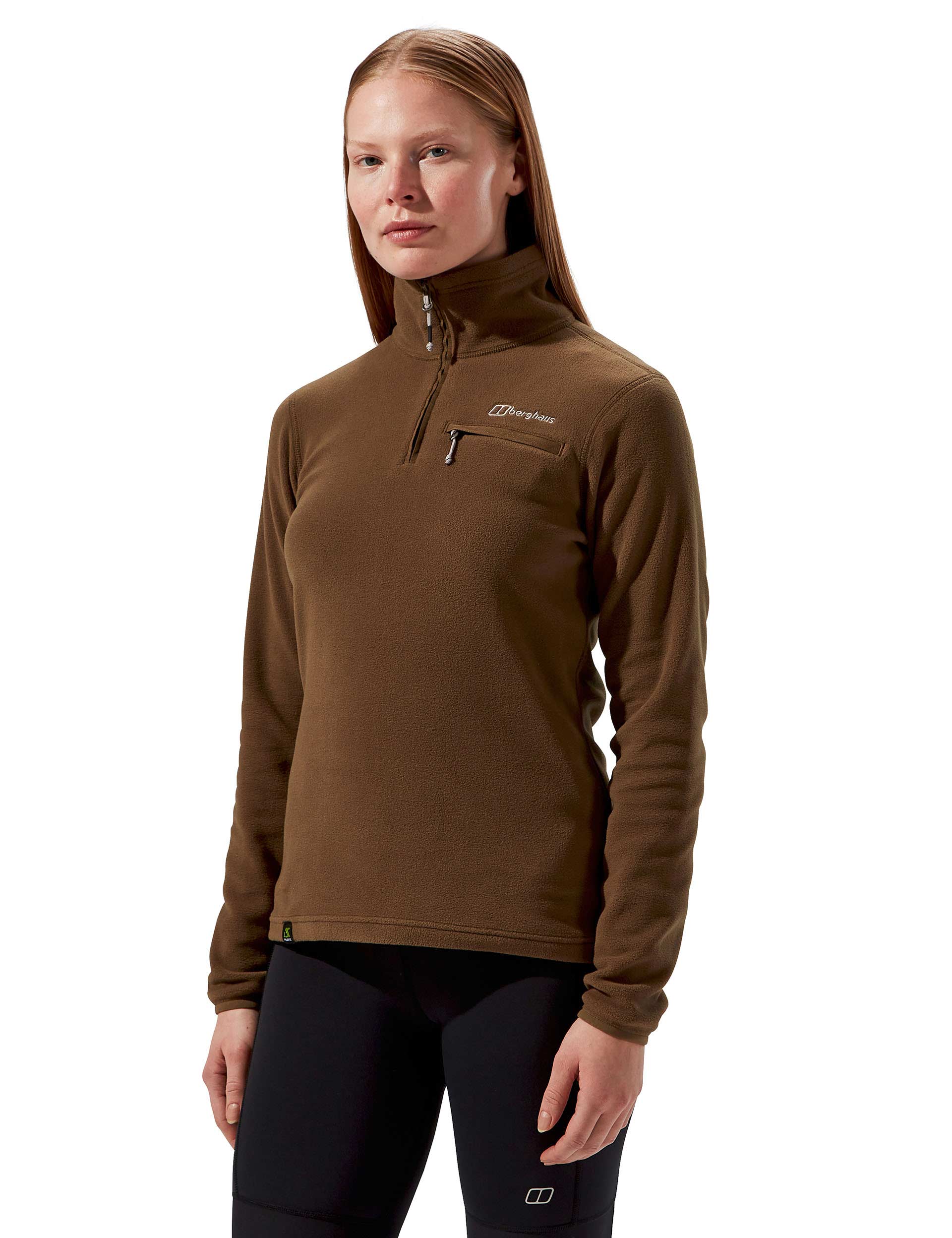 Prism 2.0 Micro Half Zip Fleece Jacket - Bark Brown Color | Lightweight Outdoor Pullover for Hiking, Camping & Casual Wear