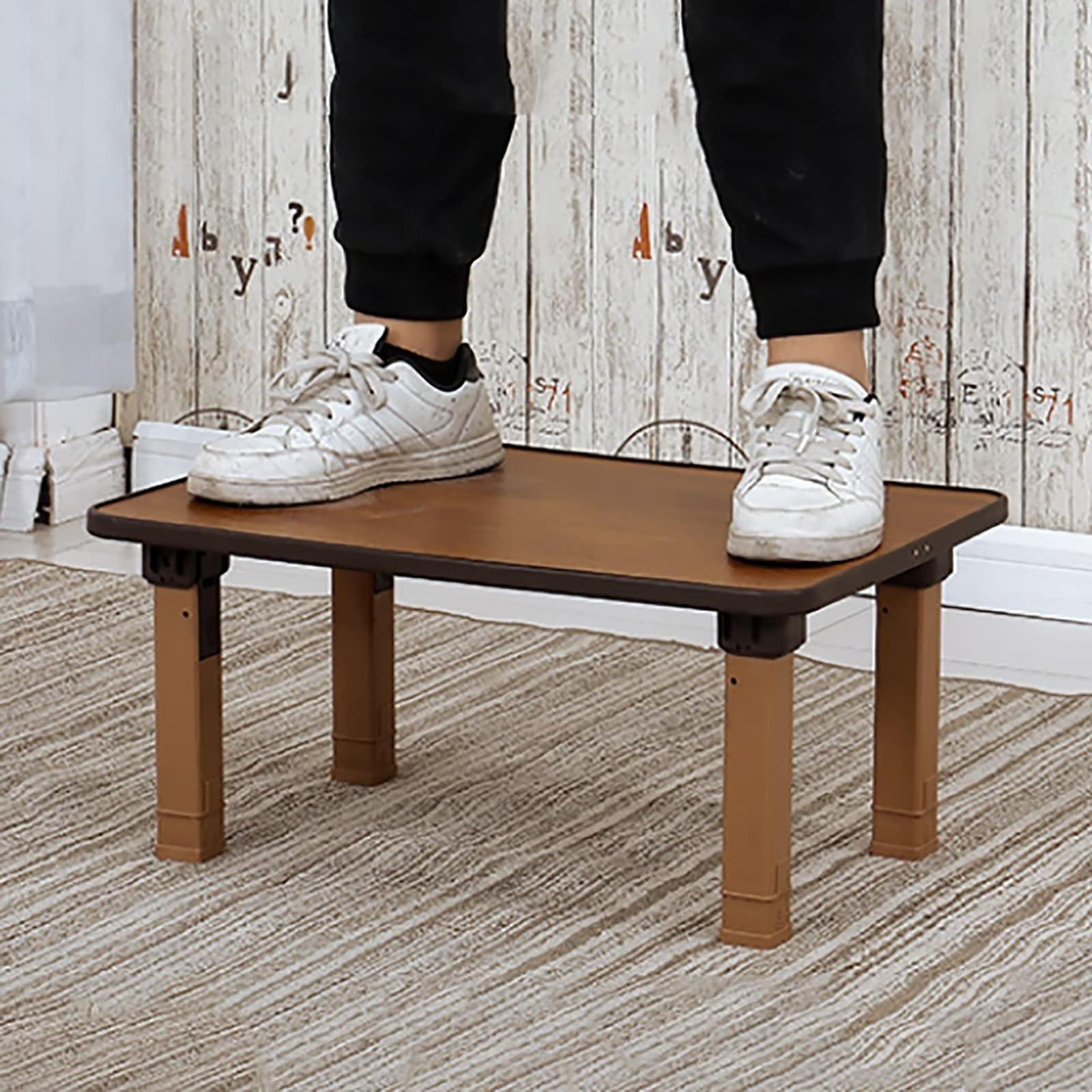 Japanese-Style Folding Low Table - 90x75cm Multi-Functional Dining Desk for Tatami Rooms, Study & Bay Window Use | Perfect for Tea Ceremonies, Small Space Living & Compact Workstations (Height: 30cm)