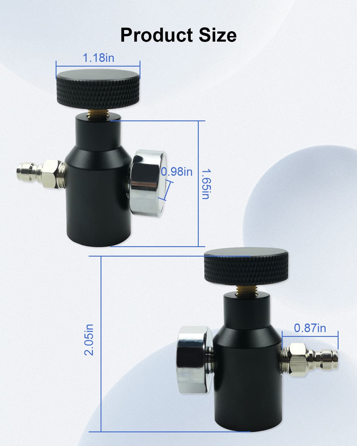 Paintball CO2 Tank Adapter with 3000 PSI Gauge - Compressed Air Fill Station, Remote Switch ASA Adapter for Paintball Guns (Black) - Perfect for Paintball Fields, Outdoor Games & Airsoft Battles