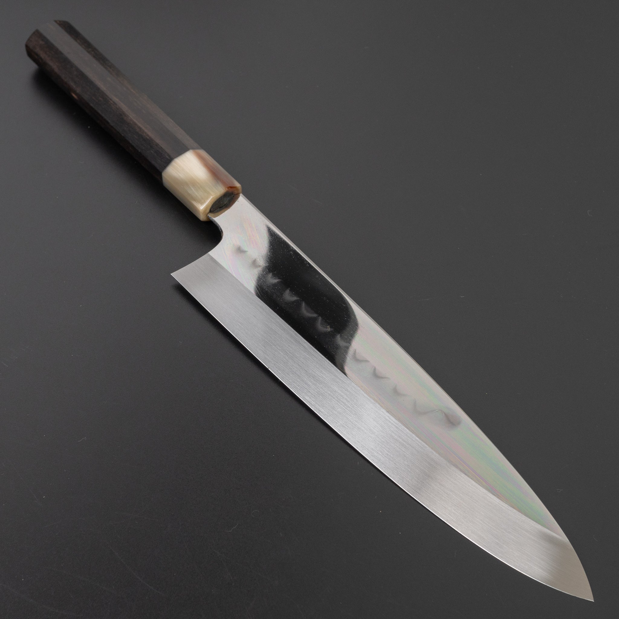 Hitohira Togashi Kambei White #1 Mizu Honyaki Gyuto 240mm Japanese Chef Knife with Taihei Ebony Handle & Saya (Limited Edition #002) - Perfect for Professional Chefs & Sushi Masters