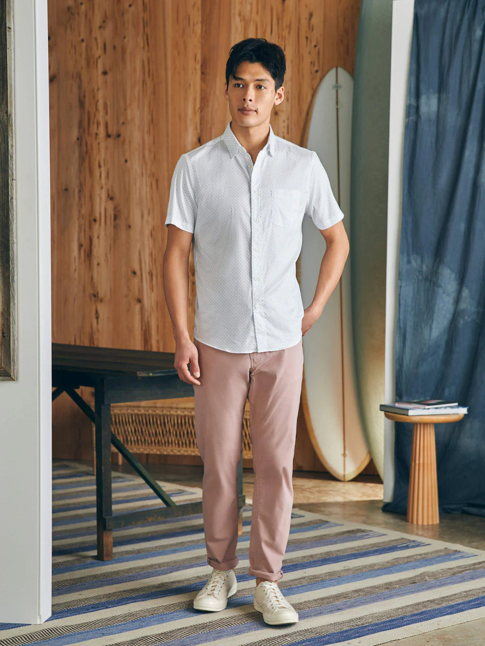 FAHERTY Short Sleeve Movement Shirt for Men - Lightweight, Breathable & Comfortable - Perfect for Travel, Hiking & Outdoor Adventures