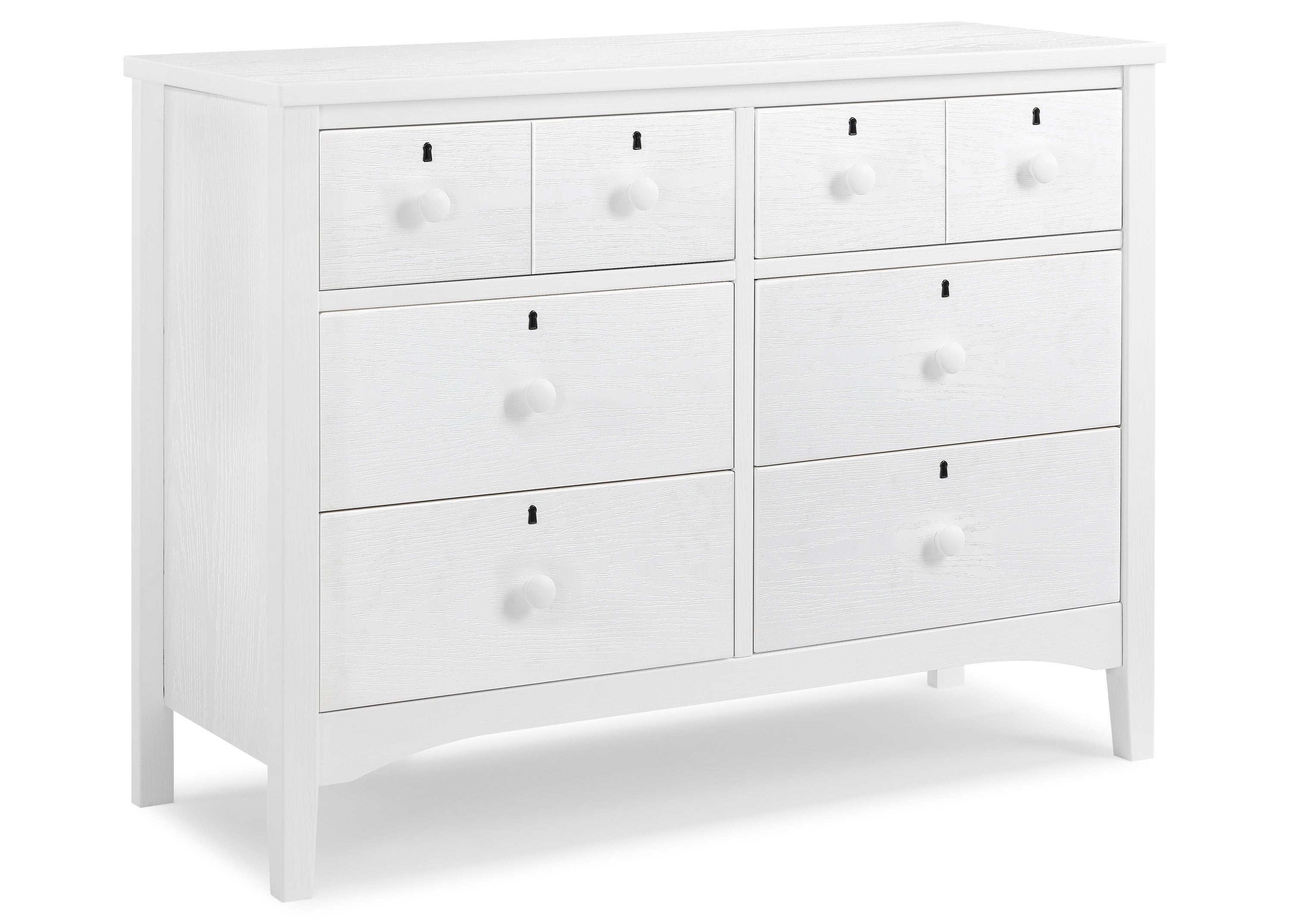 Farmhouse 6-Drawer Dresser with Interlocking Drawers - Solid Wood Bedroom Storage Furniture for Master Bedroom, Guest Room & Nursery Organization