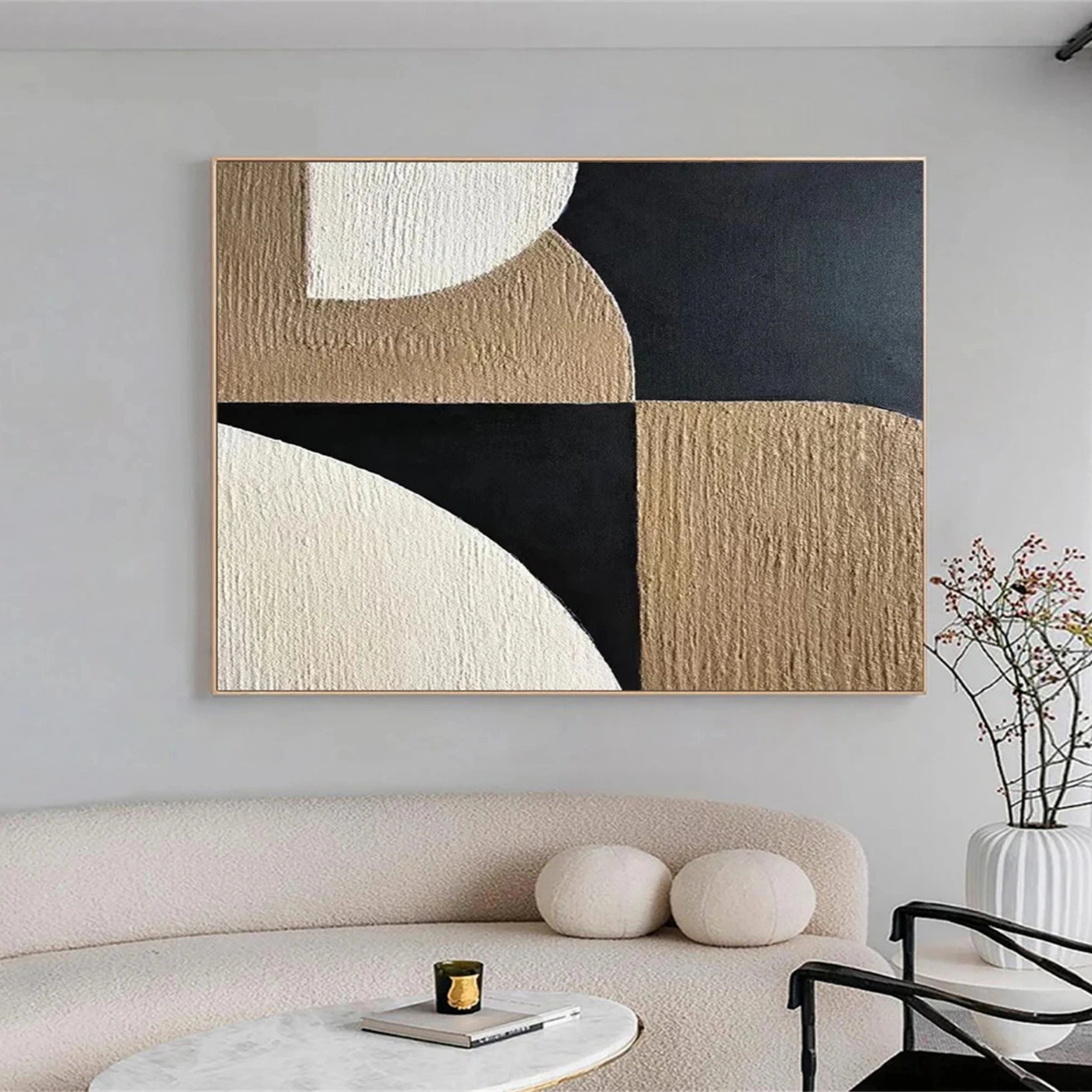 Abstract Tranquility Wall Art Canvas Print #WS110 - Modern Home Decor for Living Room, Bedroom & Office - Calming Blue Abstract Painting for Relaxation & Stress Relief