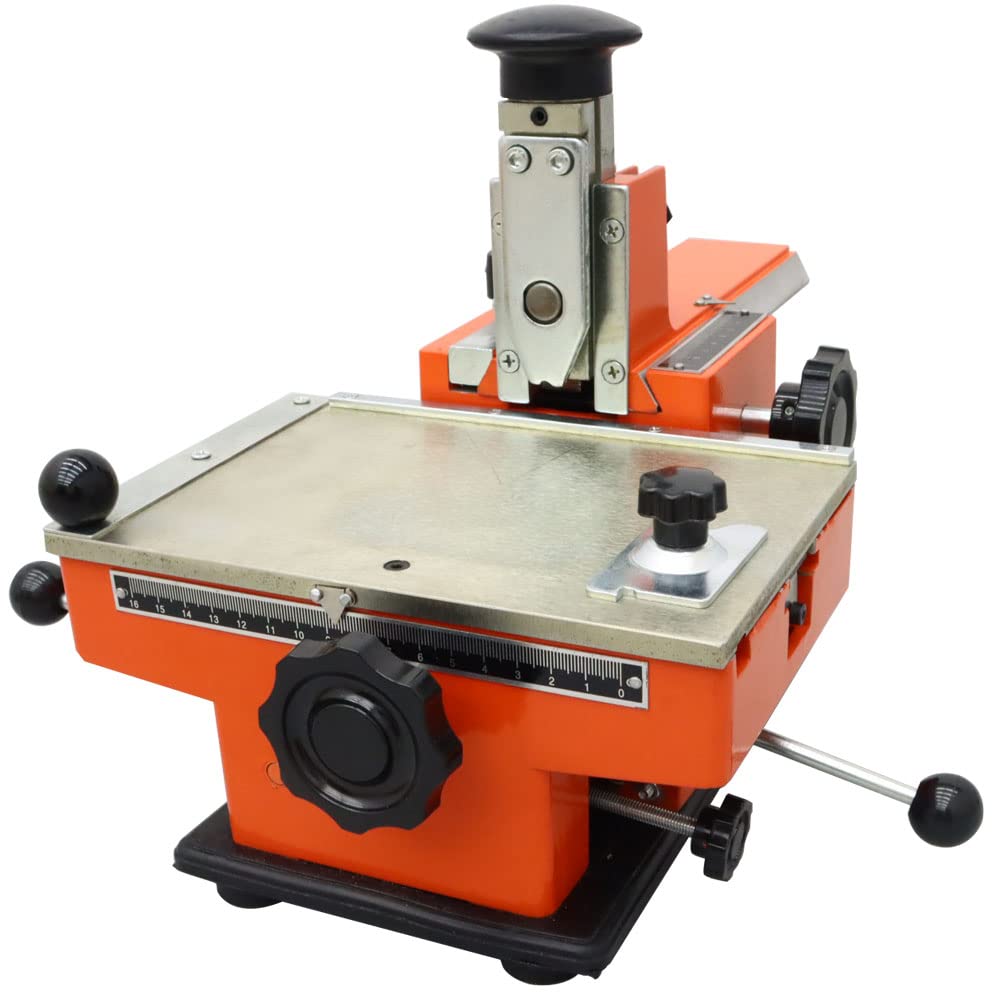 INTBUYING 4mm Metal Stamping Printer - Semi-Automatic Marking Machine for Labels & Sheets | Perfect for Jewelry, Leather Craft & Industrial Tagging