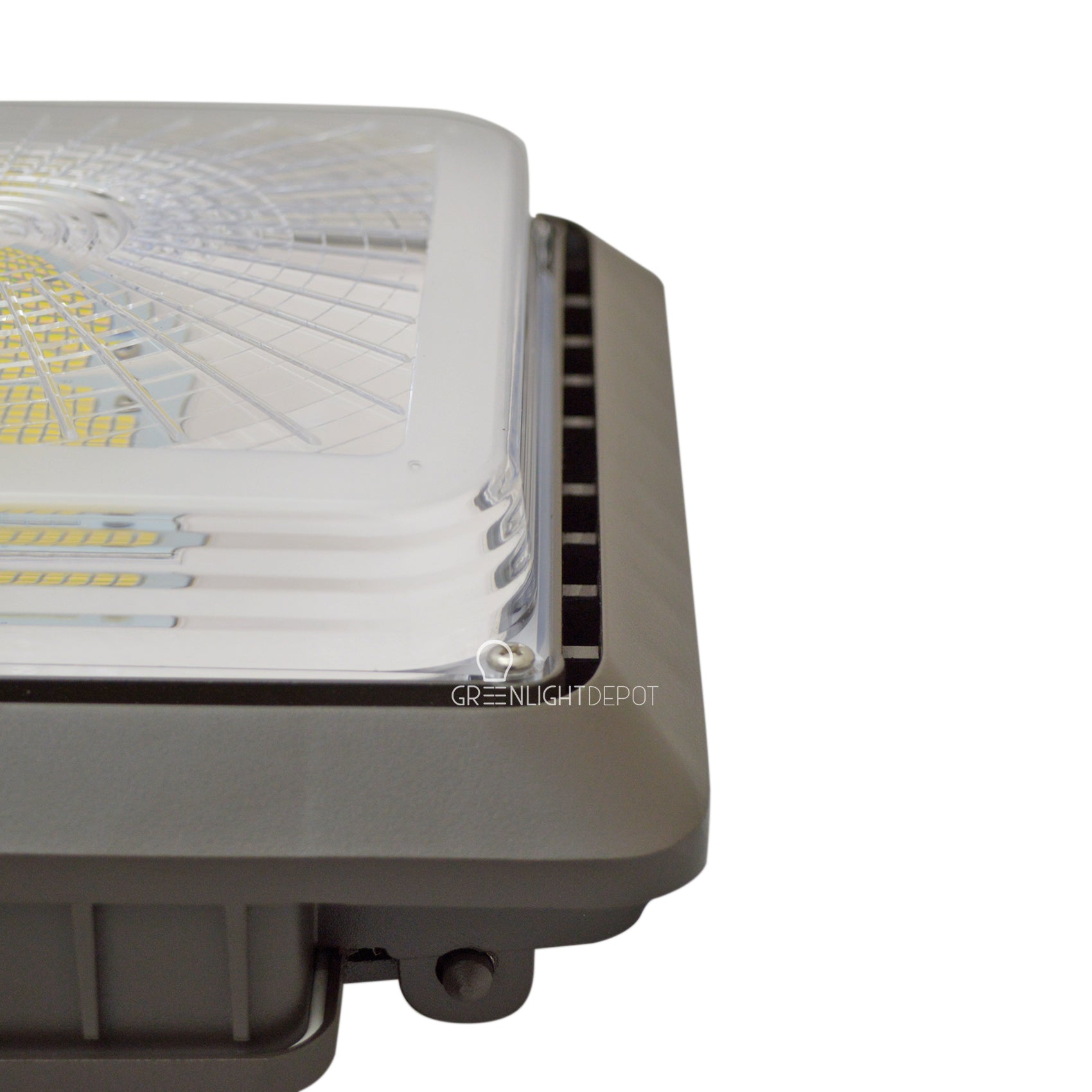 55W LED Canopy Light - Outdoor Parking Garage Lighting - CCT Tunable (3000K/4000K/5000K) - Brown - UL & DLC Certified - Perfect for Gas Stations, Warehouses & Commercial Buildings