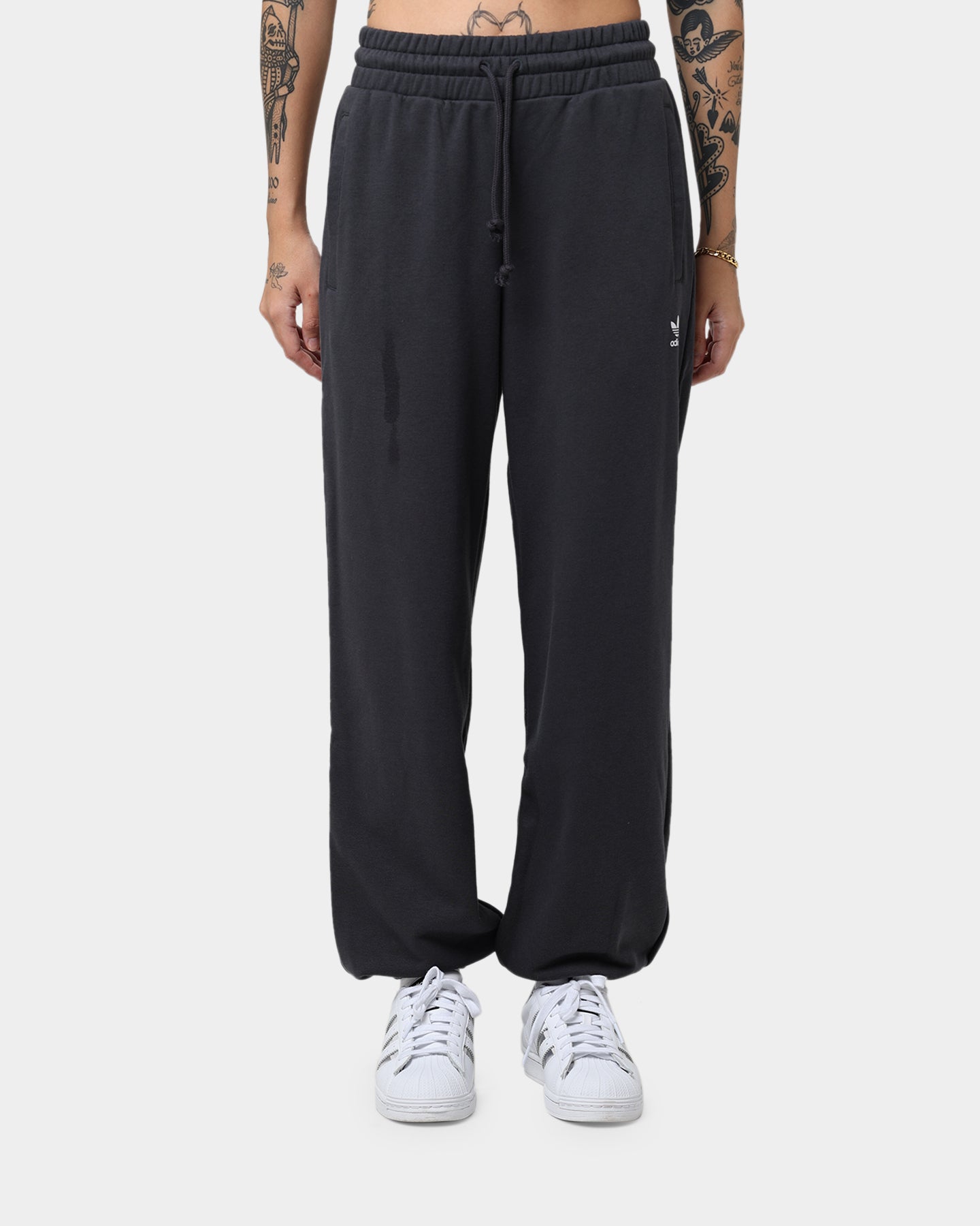 Adidas Women's Running Sweatpants - Carbon Grey Athletic Joggers with Pockets for Gym, Yoga & Lounge Wear