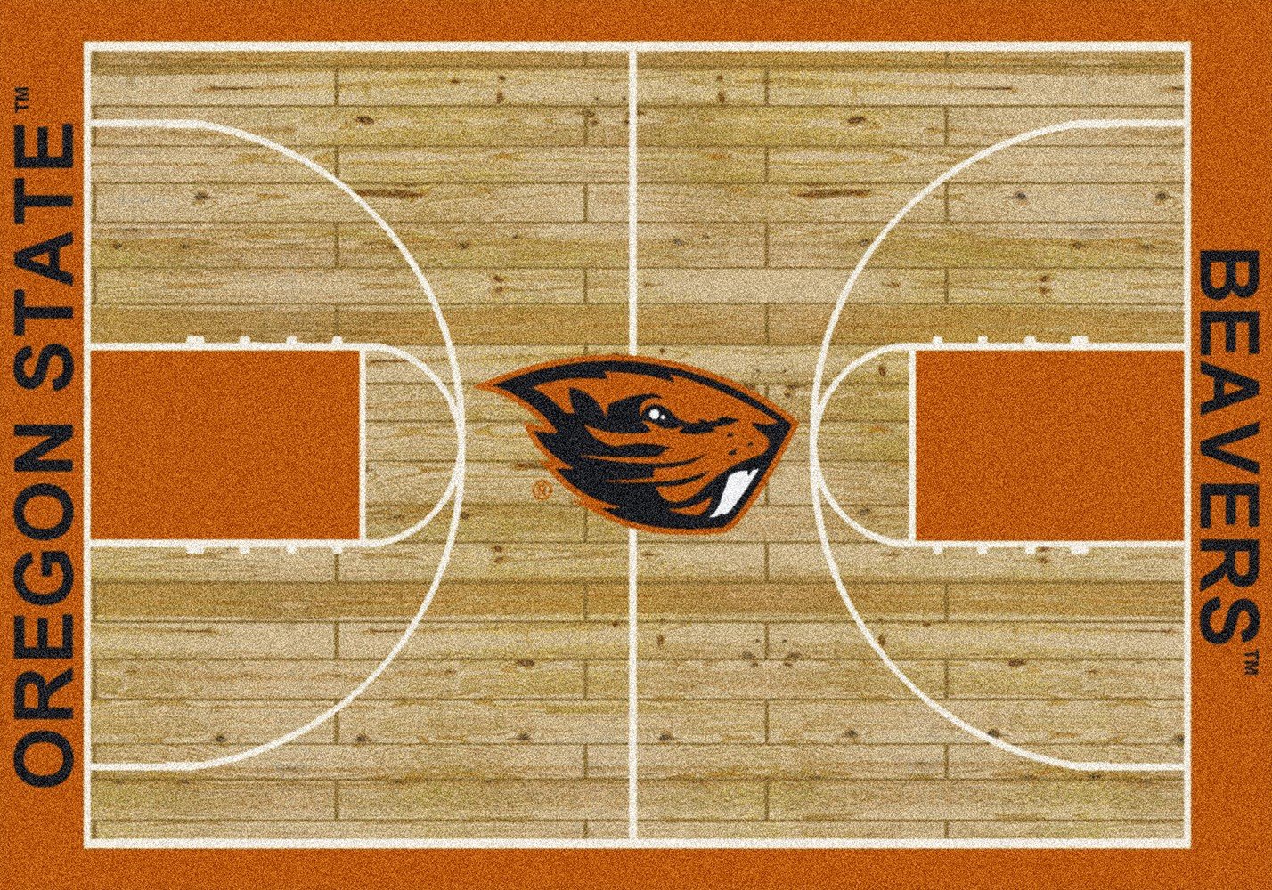 Oregon State Beavers NCAA College Team Logo Floor Mats - Non-Slip Home Court Area Rugs for Living Room, Bedroom, and Game Room Decor