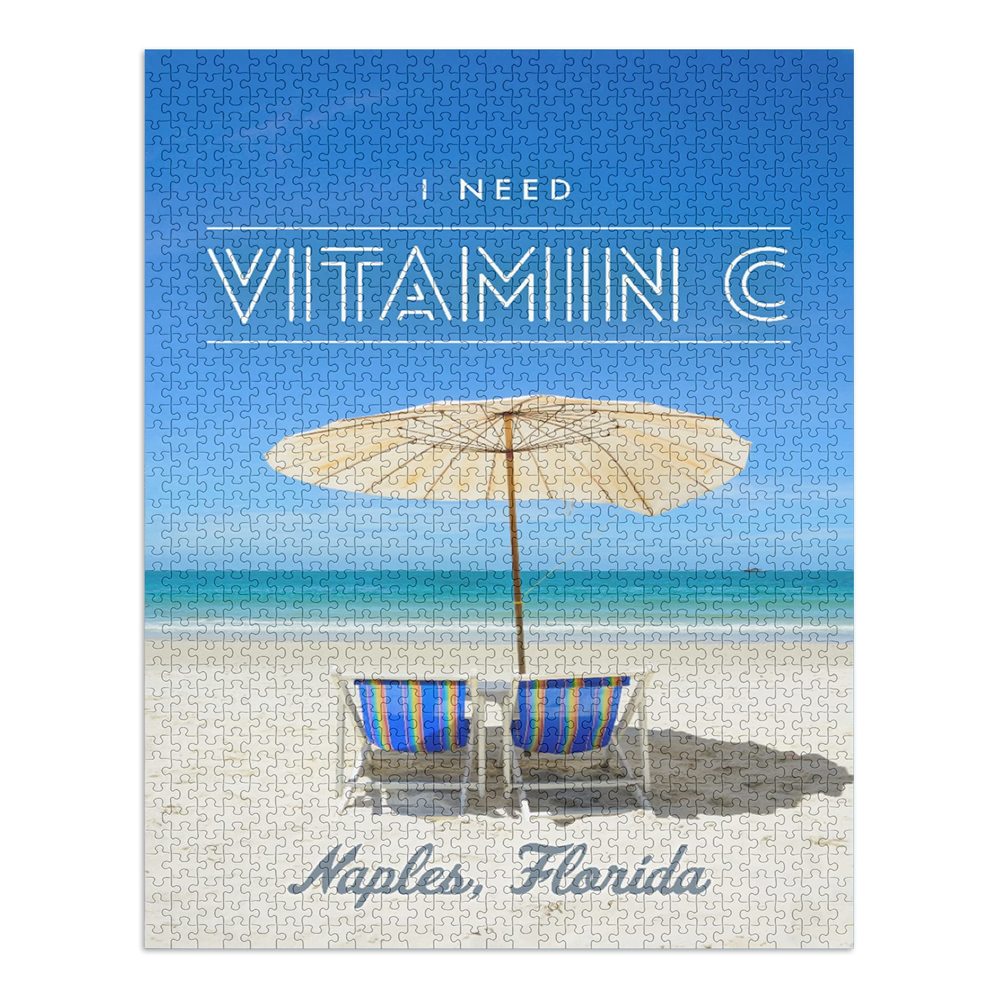 1000-Piece Naples Florida Beach Scene Jigsaw Puzzle - 19x27 Challenging Puzzle for Adults & Family - Made in USA - Perfect for Relaxation, Family Game Night & Home Decor