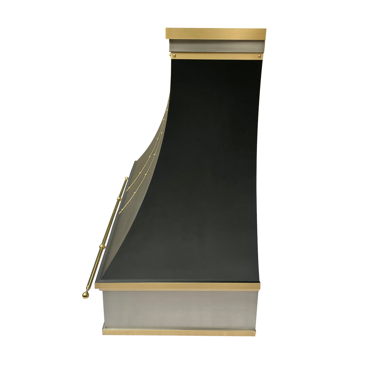 Premium RHM Custom Stainless Steel Range Hood with Arched Apron - H7 AR Model for Galina Kitchen | Professional Ventilation for Modern Home Cooking