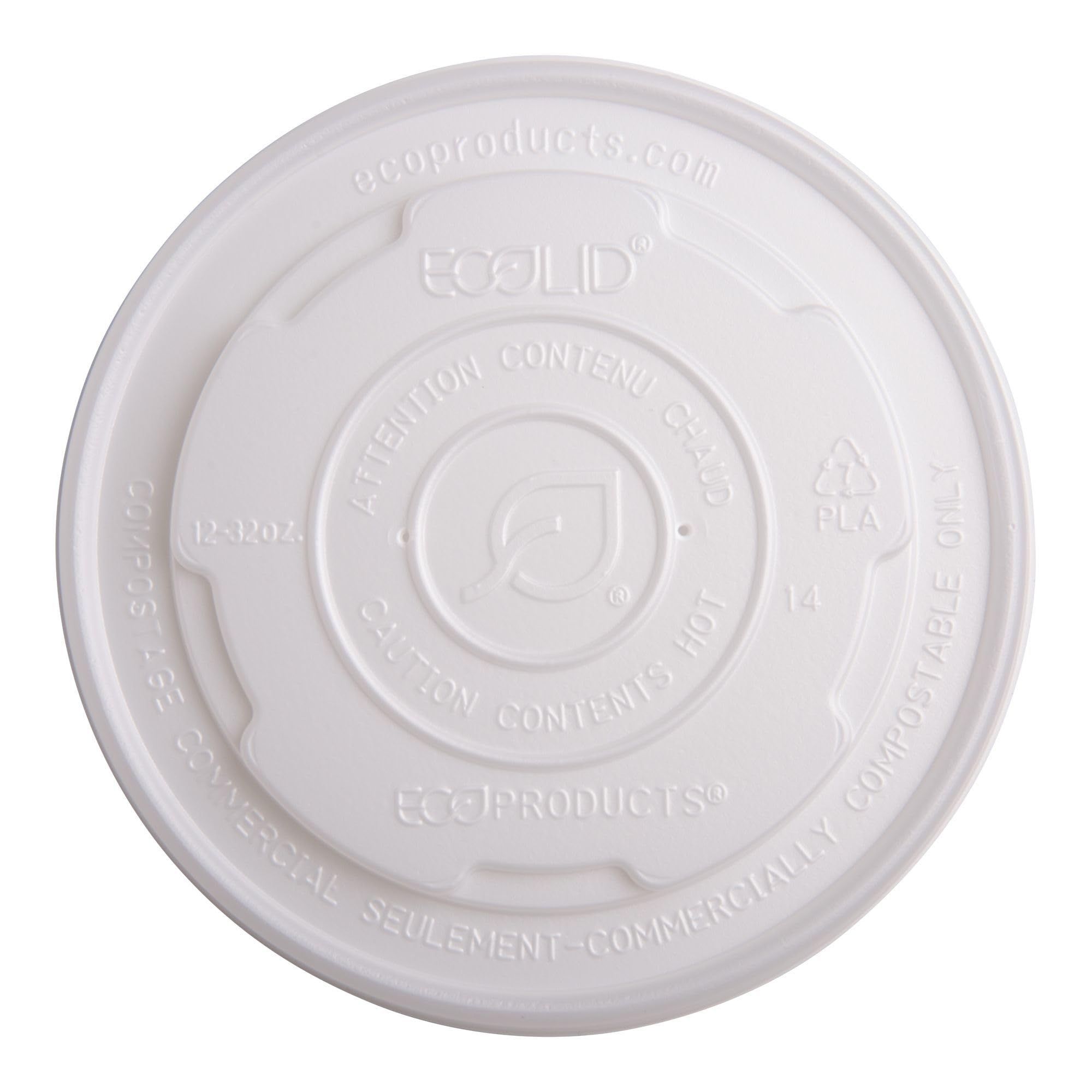 Eco-Friendly Compostable Soup Container Lids - 500 Count Case for 12-32oz Containers | CPLA Plant-Based Biodegradable Plastic | Heat & Cold Resistant | Clear Design for Food Visibility | Perfect for Restaurants, Catering & Takeout Services