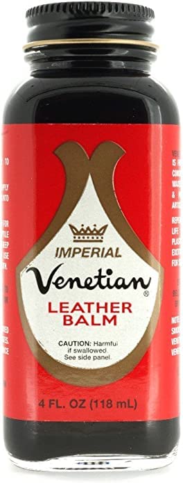 Venetian Imperial Leather Balm - Premium Leather Conditioner for Shoes, Boots, Bags, Furniture & More - 4oz - Made in USA Since 1907 - Restores & Protects Genuine Leather for Daily Use & Long-Term Care