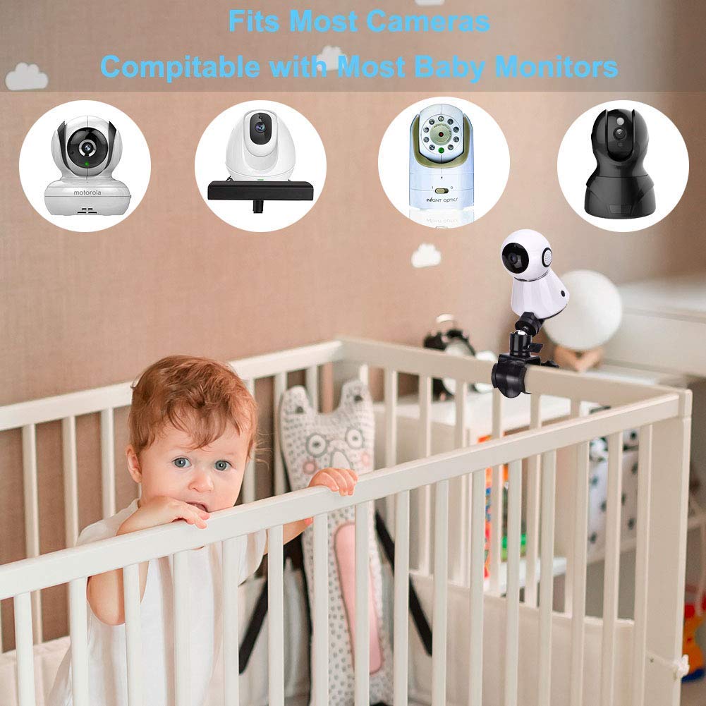 Universal Baby Monitor Bracket - 360° Adjustable Camera Holder for Home Security & Nursery Monitoring