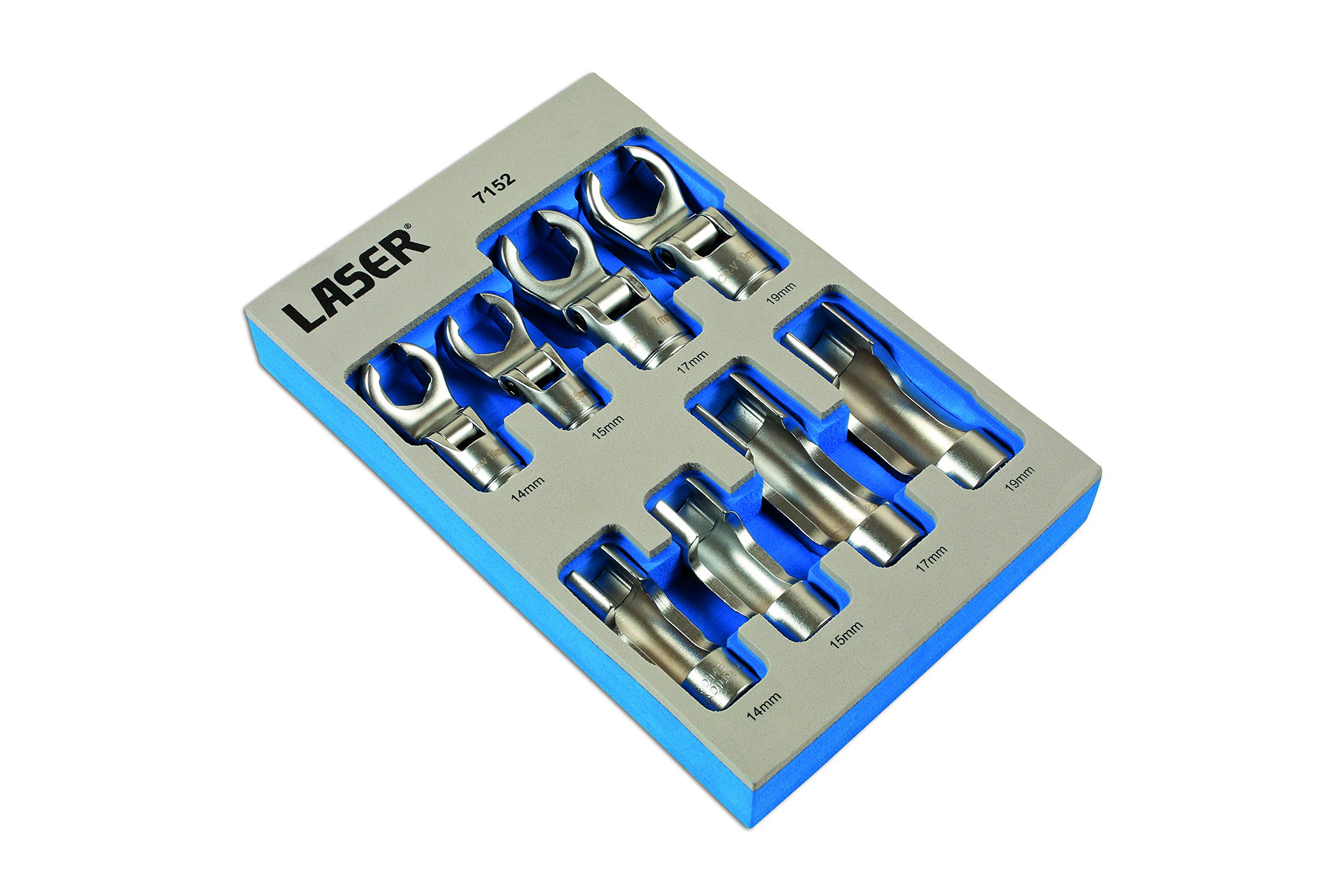 Laser 7152 Window Socket & Crows Foot Wrench Set - Professional Automotive Tool Kit for Tight Spaces and Hard-to-Reach Bolts