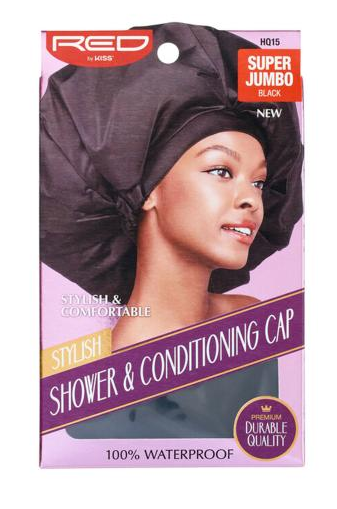 KISS SUPER JUMBO SHOWER & CONDITIONING CAP - Extra Large Plastic Hair Cover for Showering, Coloring & Deep Conditioning - Perfect for Salon, Spa & Home Hair Care