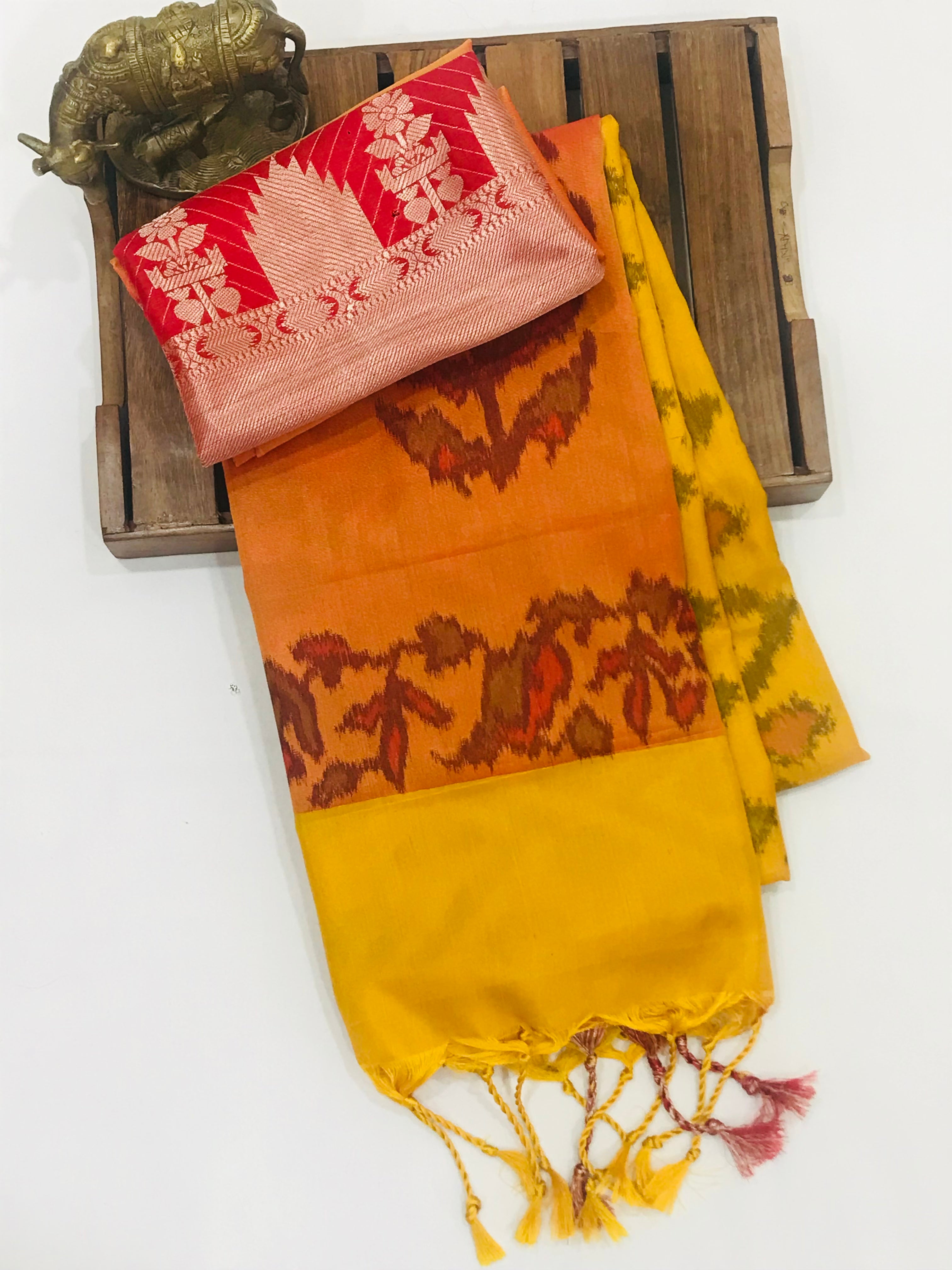 Elegant Pure Kanchipuram Soft Silk Saree for Women in Vibrant Yellow | Perfect for Weddings, Festivals & Special Occasions