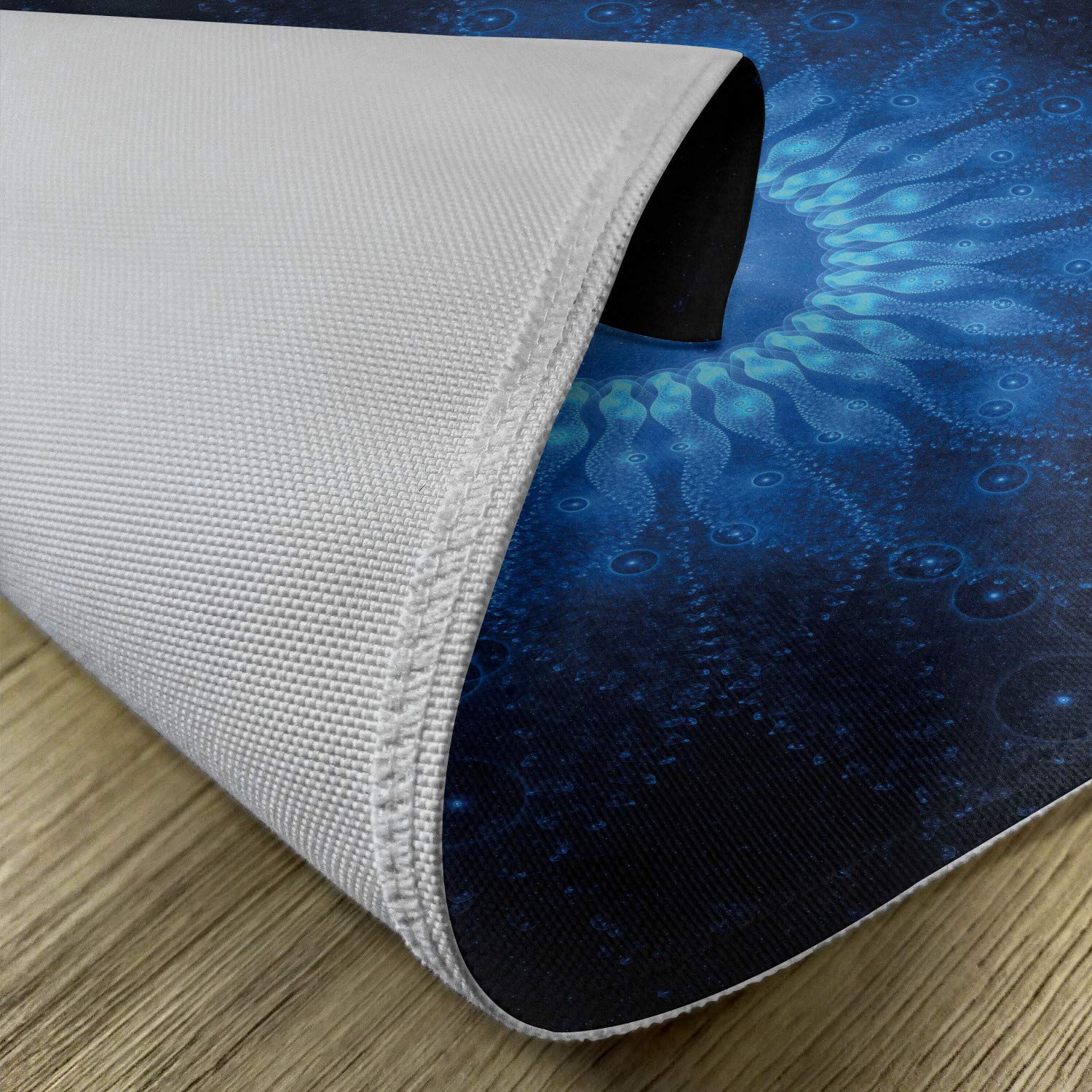 Ambesonne Dark Blue Placemats Set of 4 - Abstract Space Mandala Digital Art Washable Fabric Place Mats for Dining Table & Kitchen Decor - Perfect for Modern Home, Dinner Parties & Holiday Gatherings