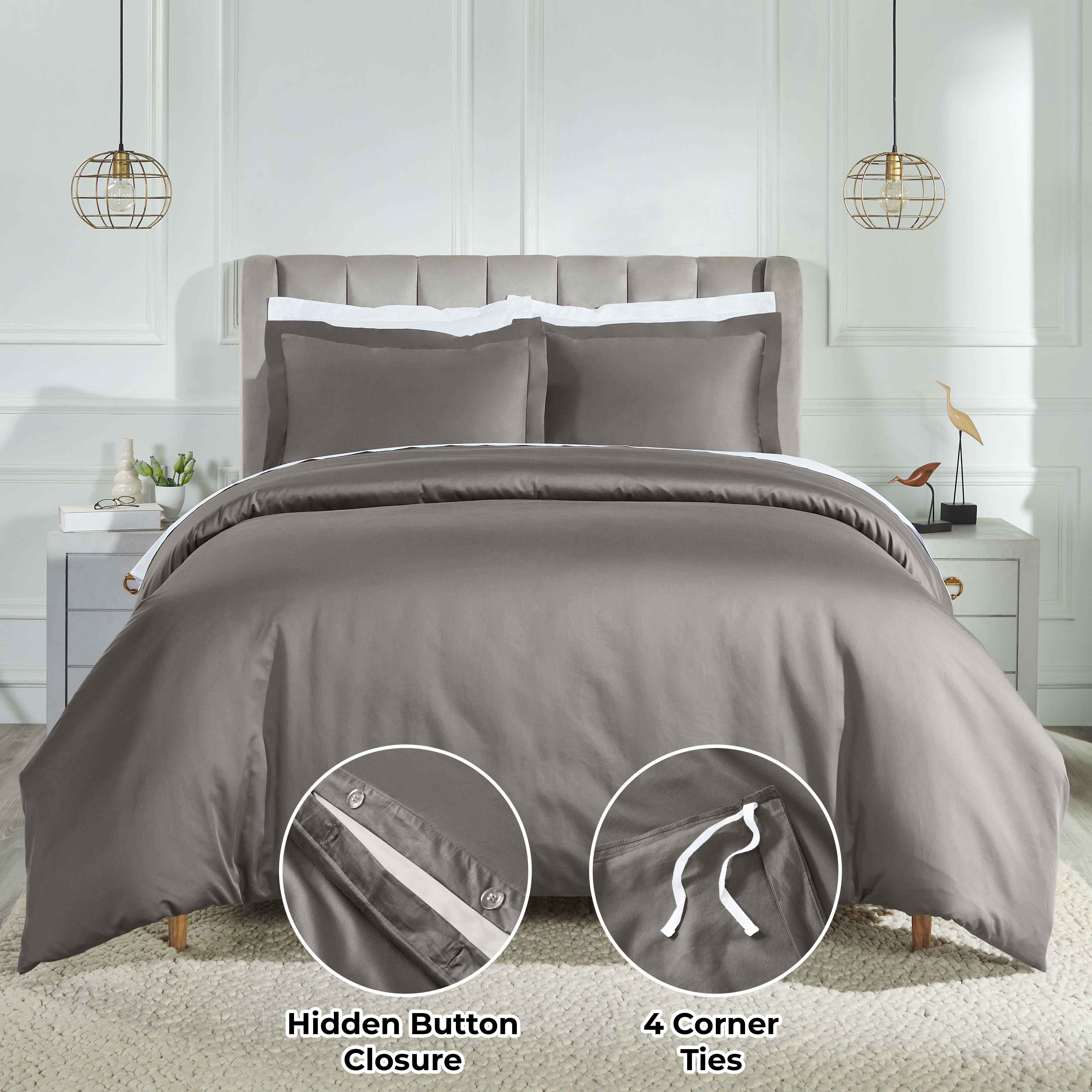 Luxury 850 Thread Count 100% Cotton Duvet Cover Set - King Size, Soft & Breathable Bedding for Hotel-Like Comfort - Perfect for Master Bedrooms, Guest Rooms & Airbnb Stays