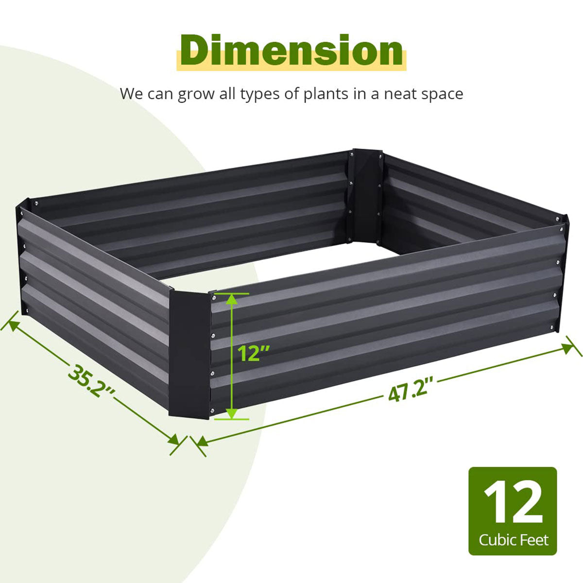 Elevated Raised Garden Bed Kit for Vegetables, Herbs & Flowers - Durable Outdoor Planter Box for Backyard, Patio & Balcony Gardening