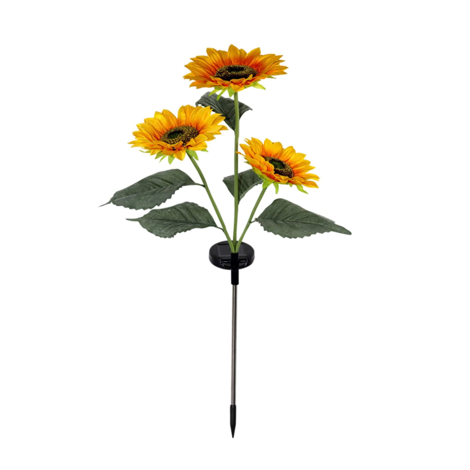 Upgraded 3-Head Solar Sunflower Lawn Lights - Durable Outdoor Solar Garden Lights for Sidewalk, Courtyard, Terrace - Perfect for Christmas Decoration & Nighttime Landscape Illumination