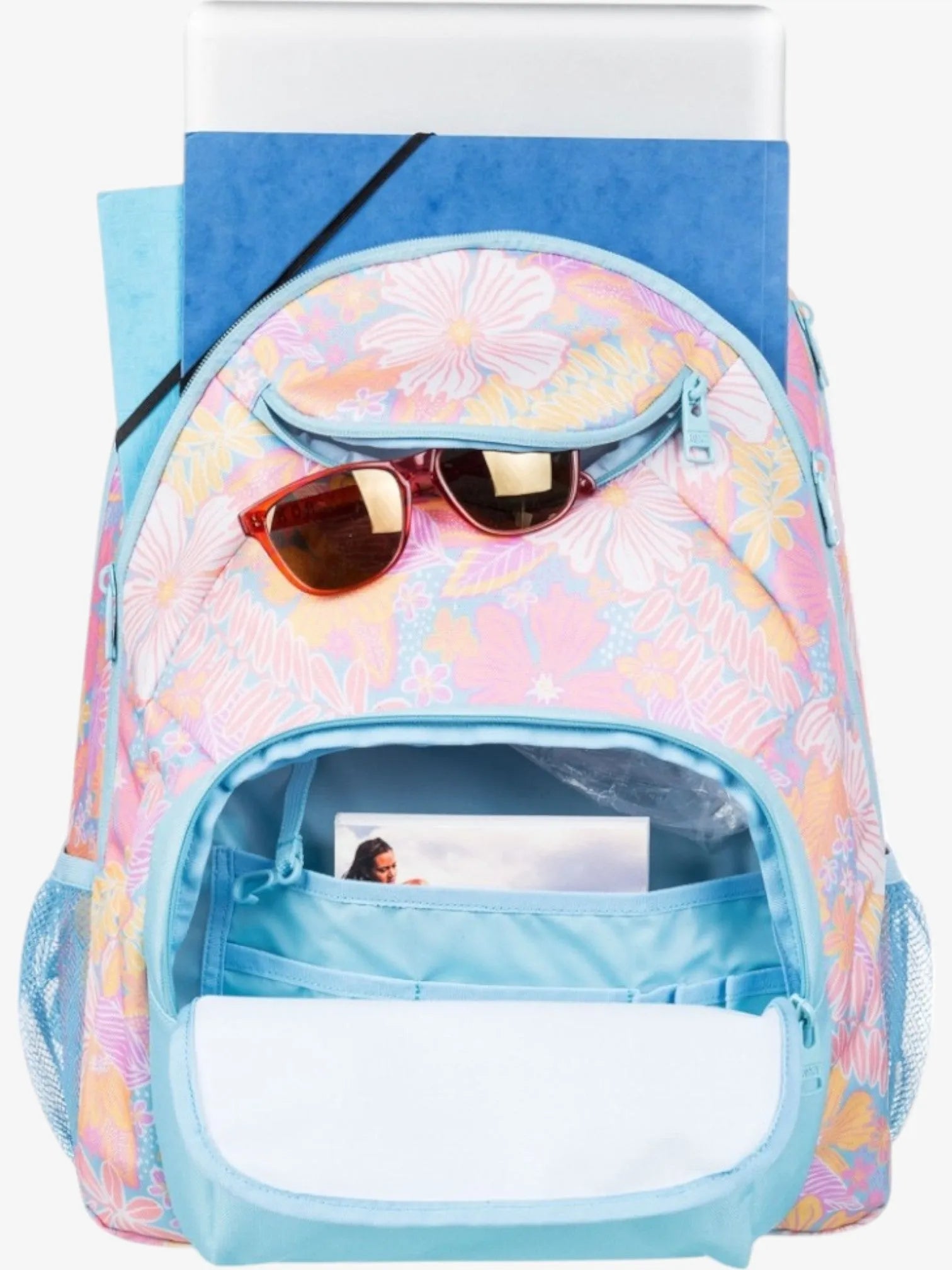 Roxy Shadow Swell Printed Floral Backpack - Stylish & Lightweight Daypack for Women, School, Travel & Outdoor Adventures